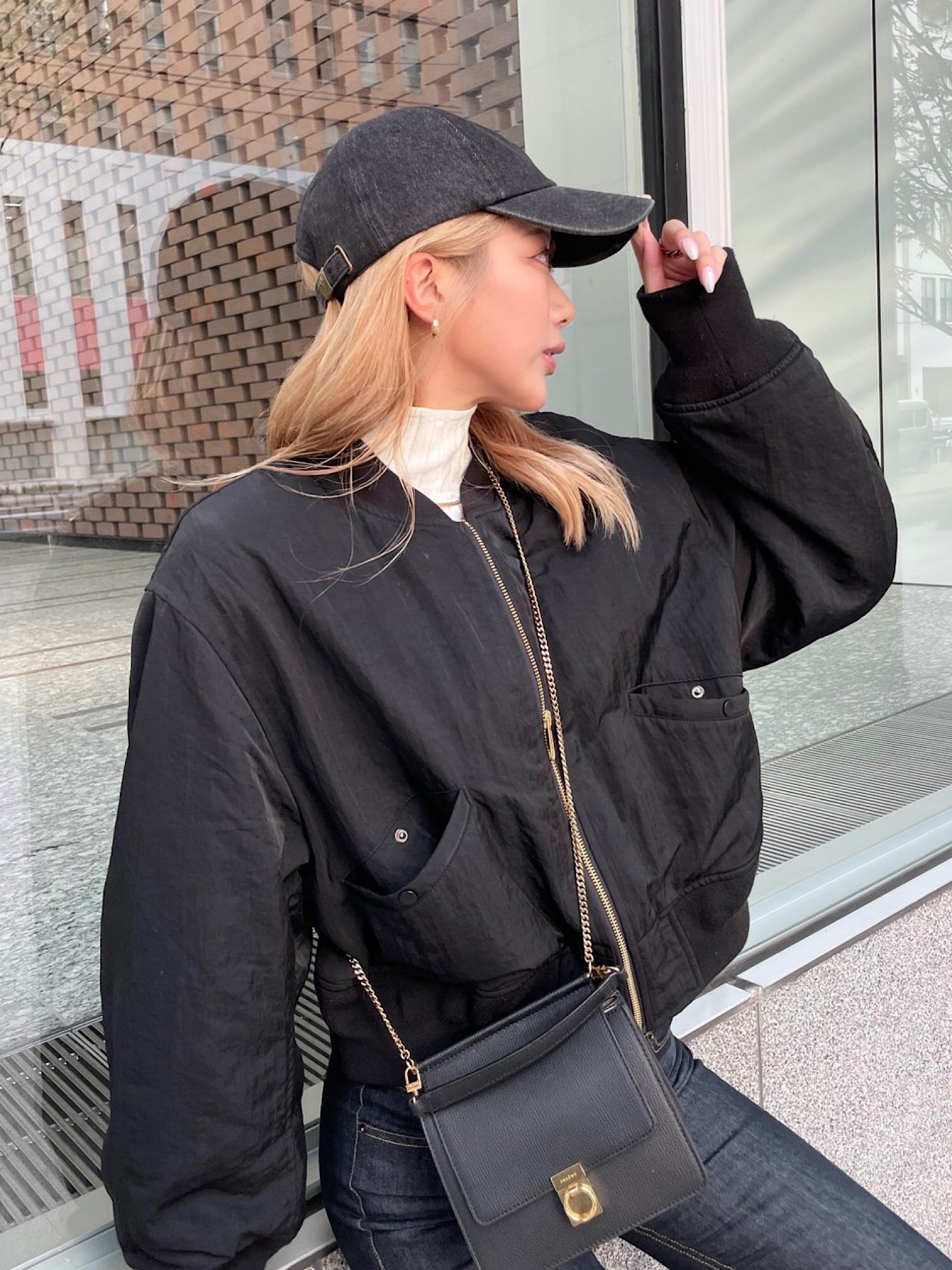 Cropped MA-1 blouson