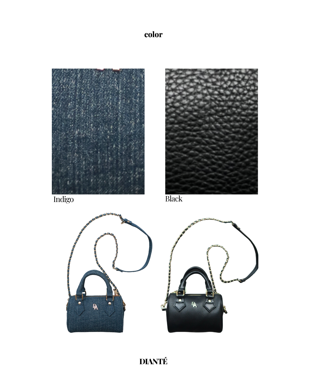 【予約】Mini boston shoulder bag(INDIGO 7月上旬発送予定)