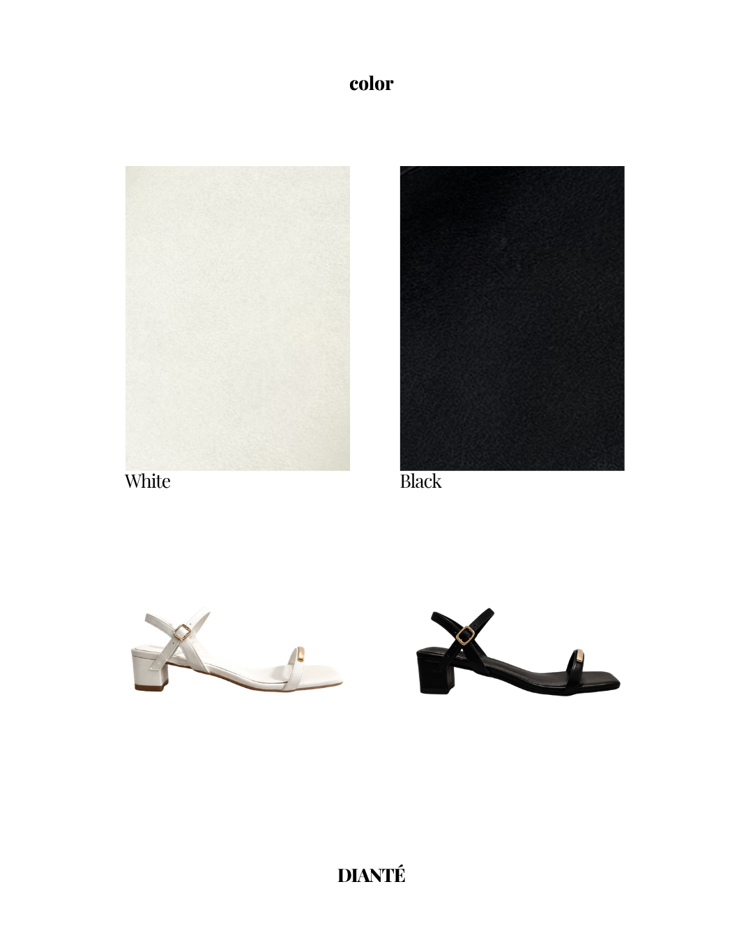Square plate strap sandal