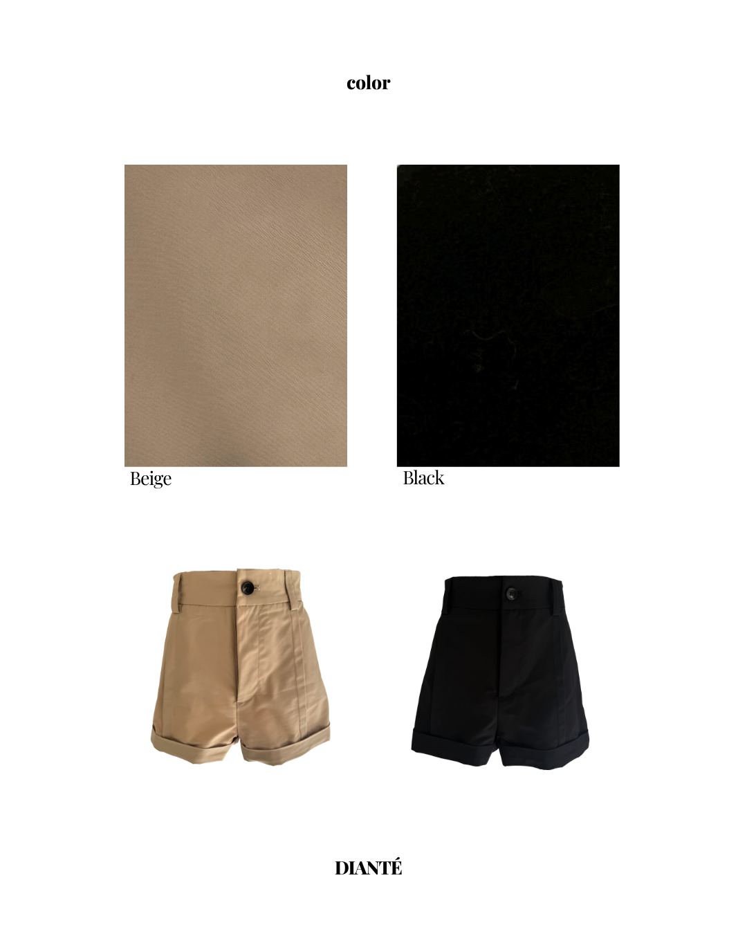 Tuck trench shorts