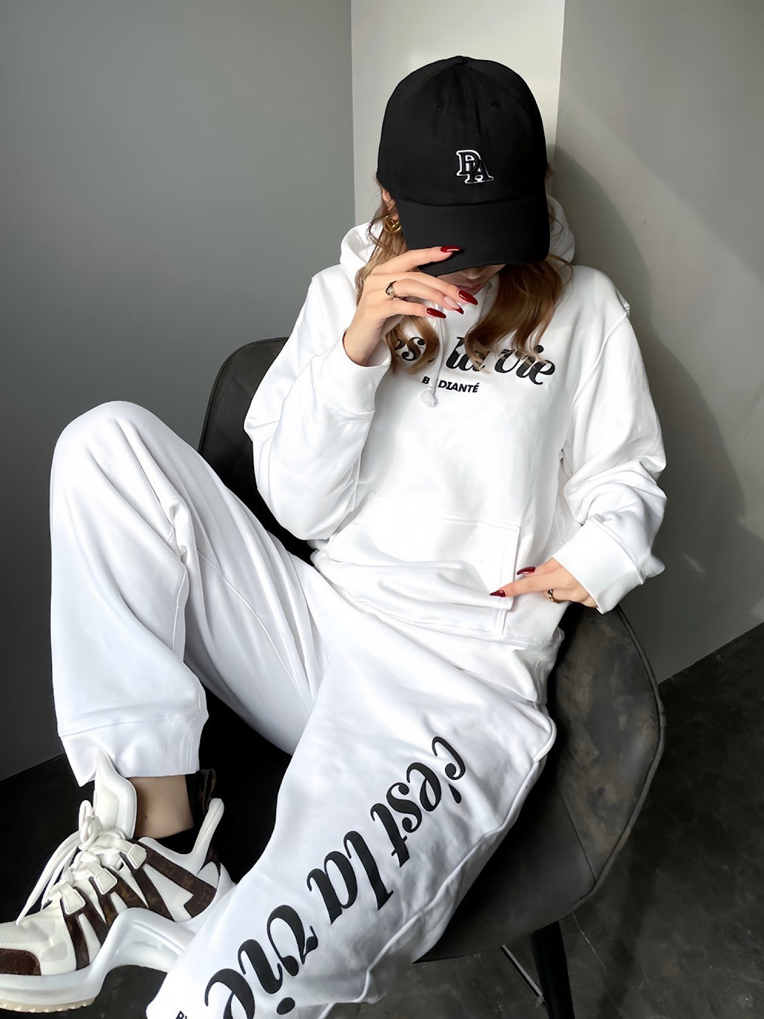 Foam print unisex sweat pants