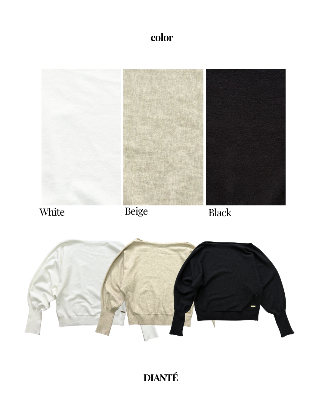 【予約】loose off shoulder knit tops(2月上旬〜中旬発送予定)