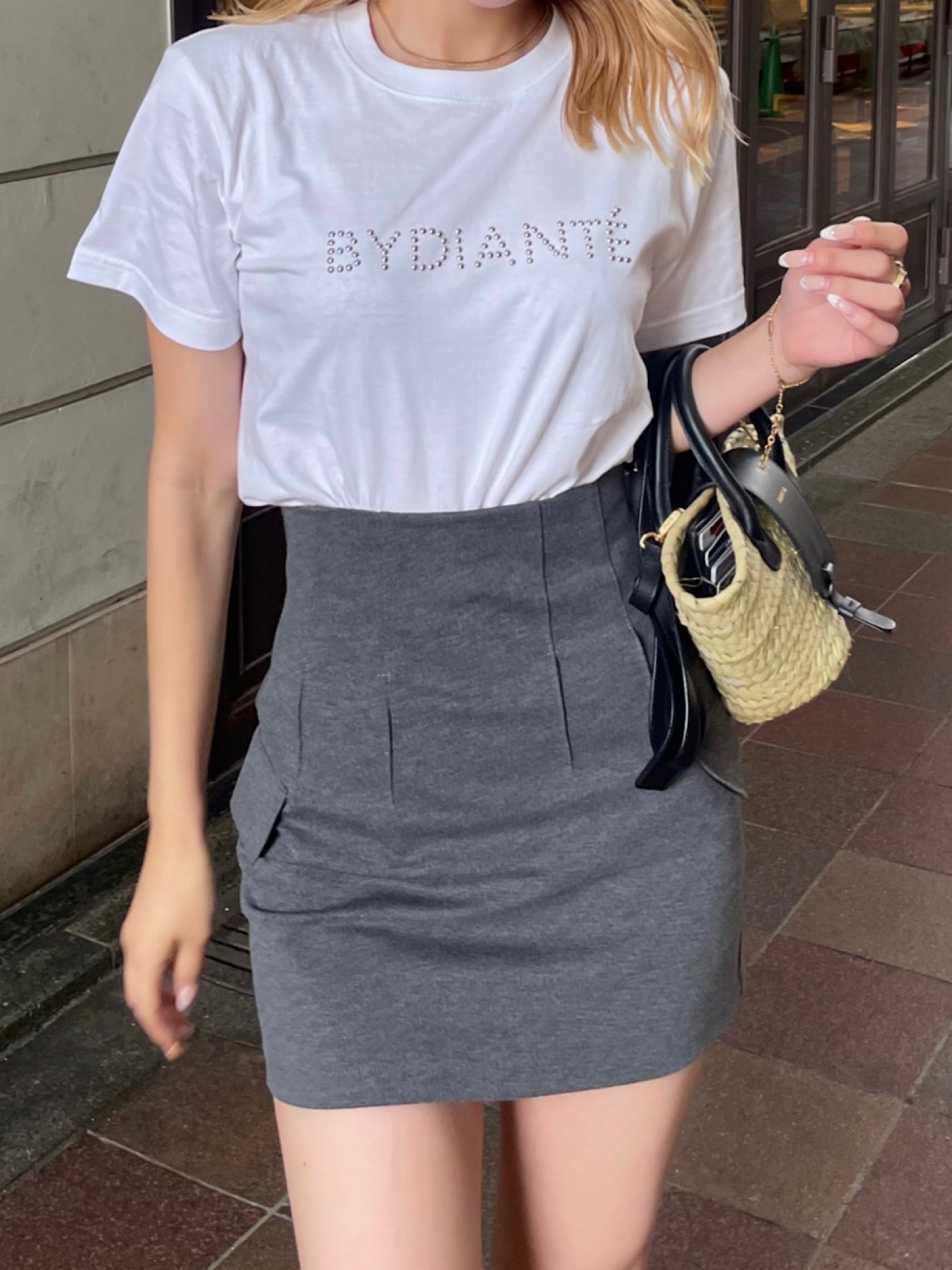 Ponch high waist mini skirt