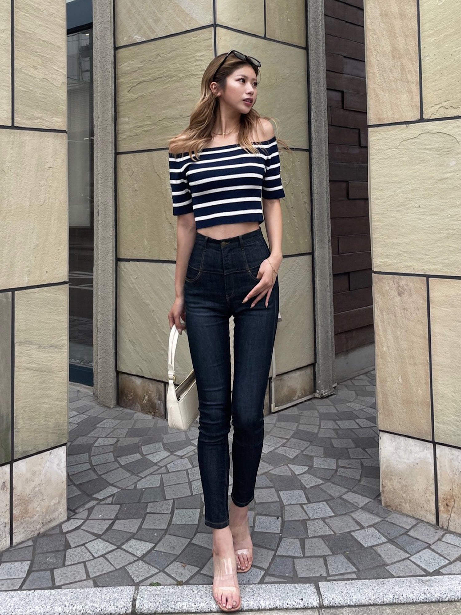 Design half sleeve off shoulder tops