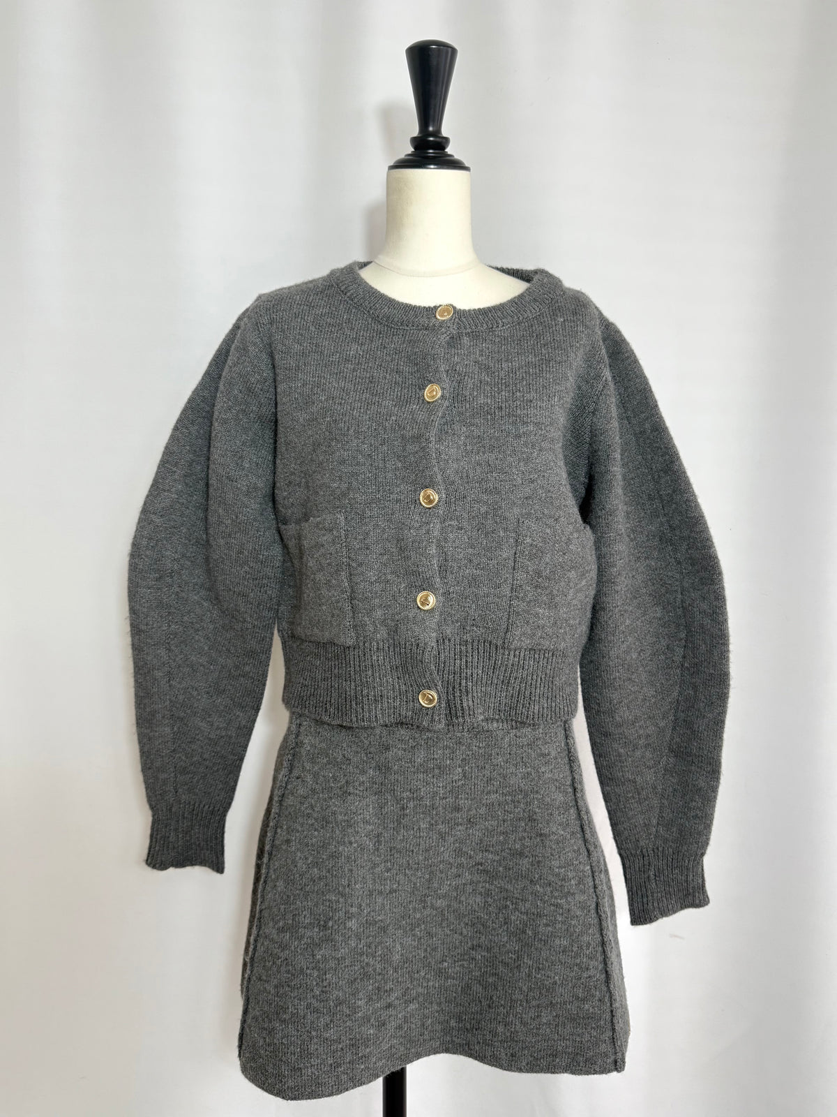【予約】Bulky knit cardigan✕skirt SET UP(11月上旬発送予定)
