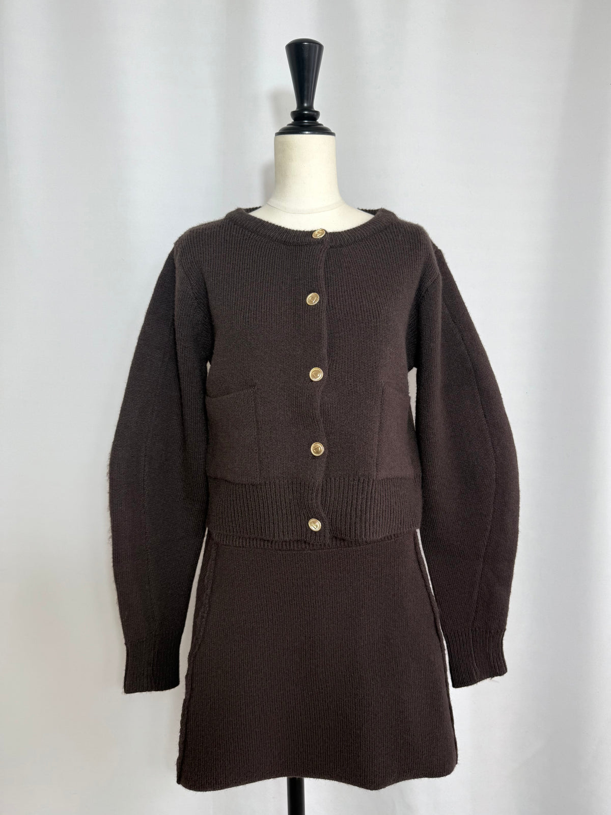 【予約】Bulky knit cardigan✕skirt SET UP(11月上旬発送予定)