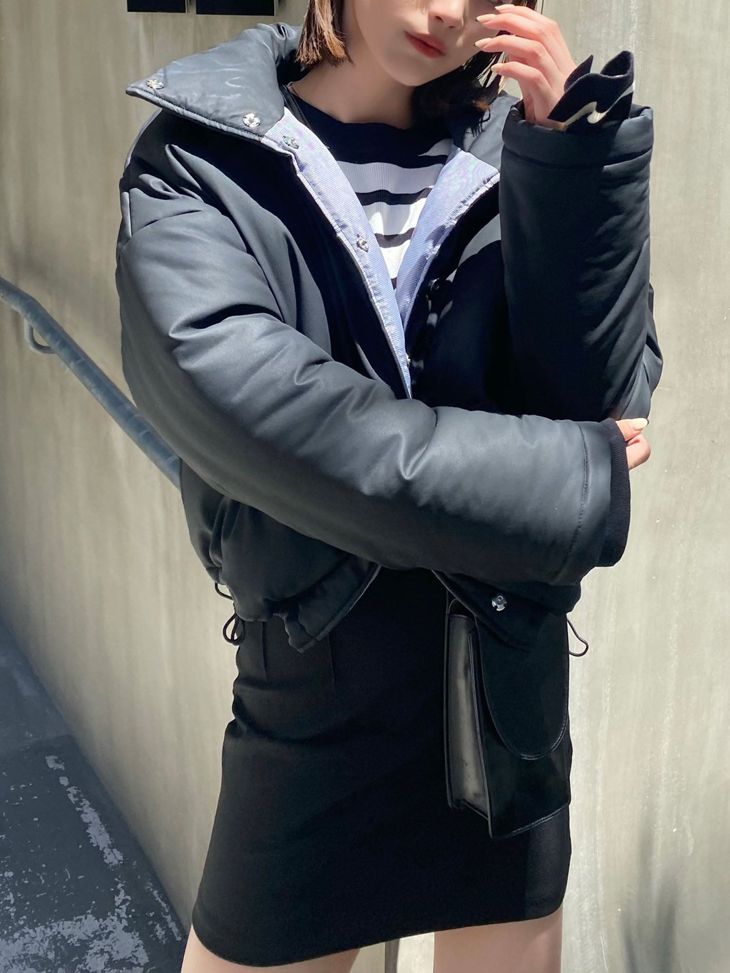 Inner pattern down jacket