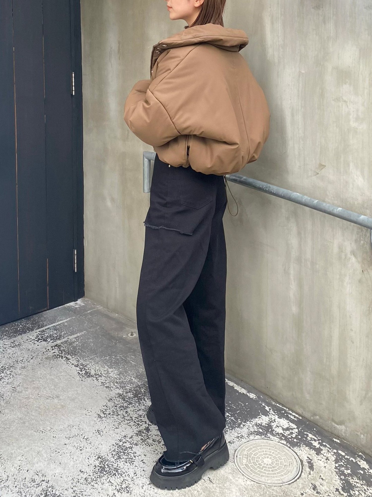 Inner pattern down jacket