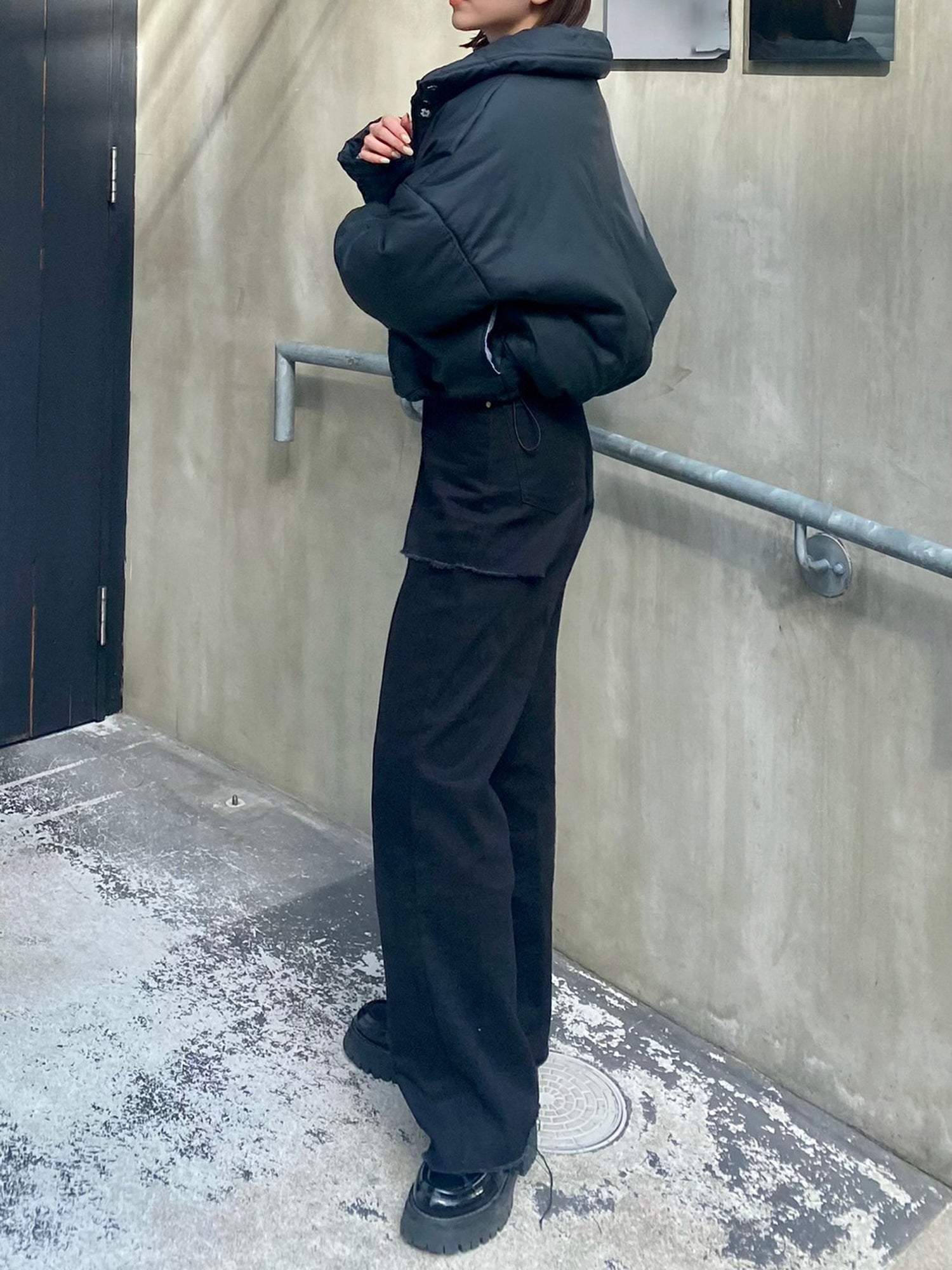 Inner pattern down jacket