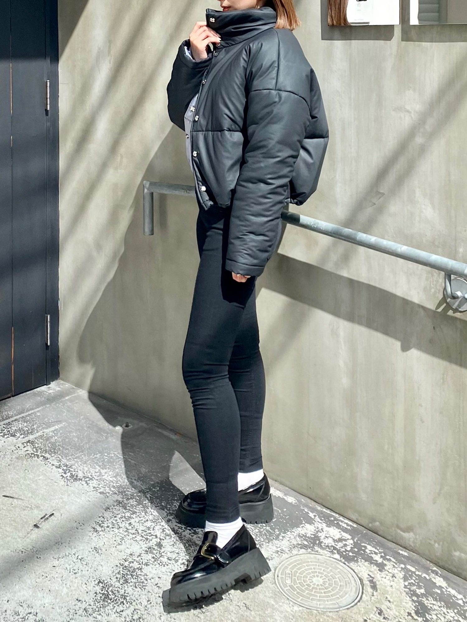 Inner pattern down jacket