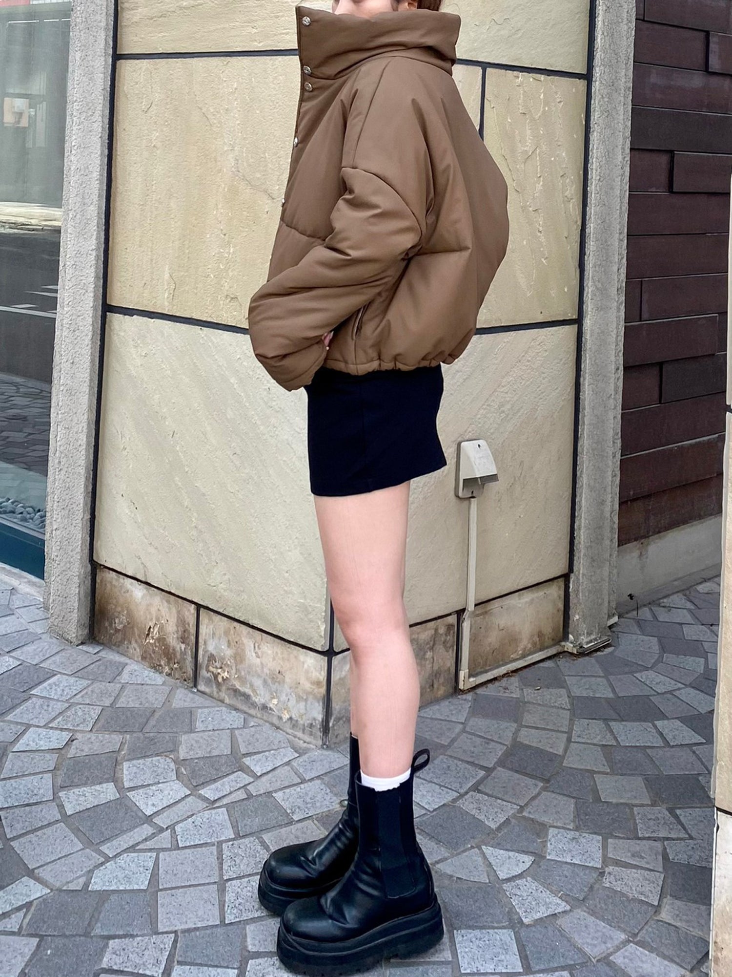 Inner pattern down jacket