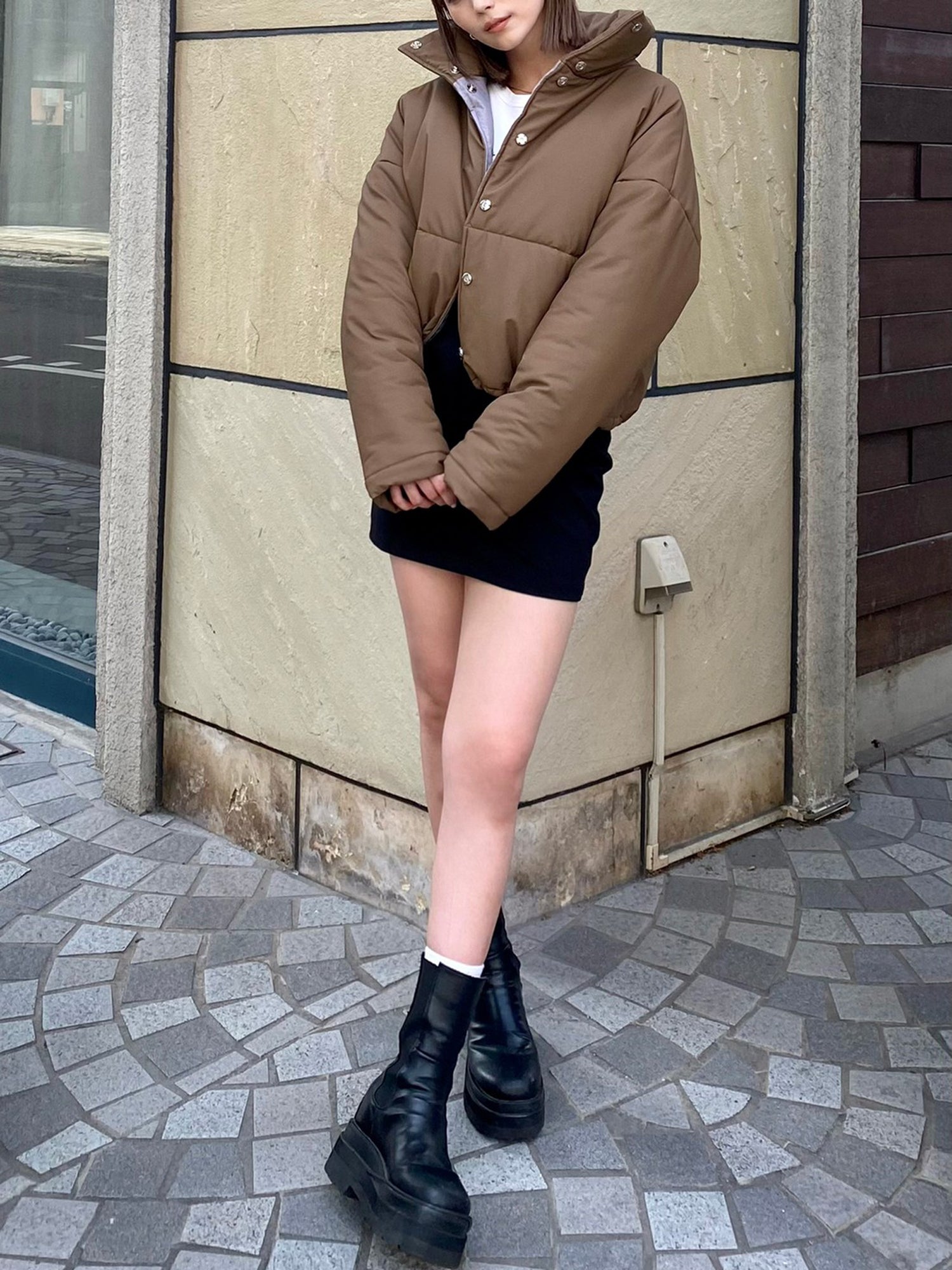 Inner pattern down jacket