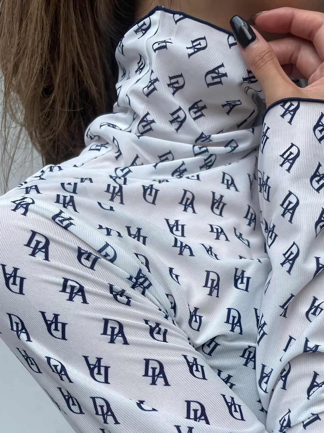 Monogram sheer tops