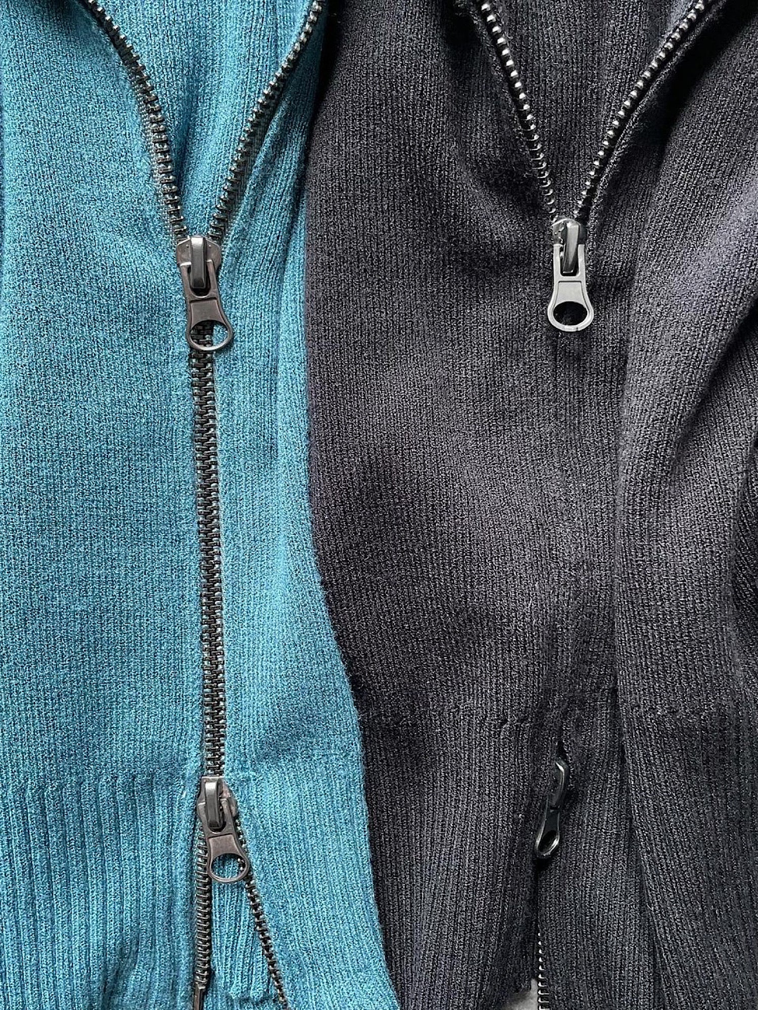 Double zip half sleeve tops
