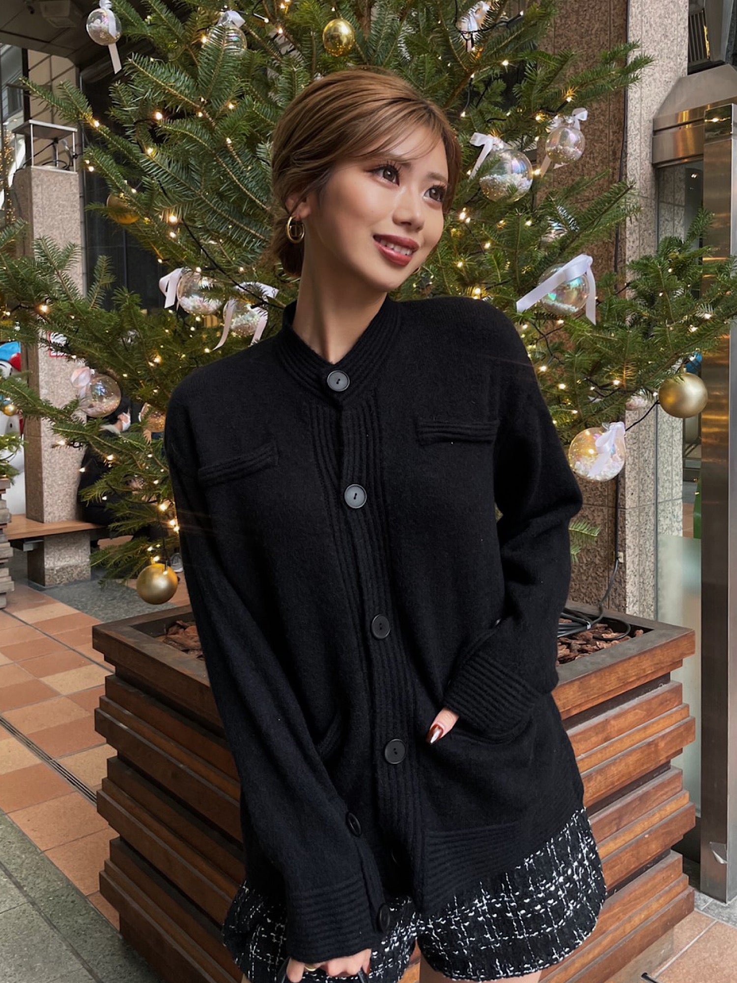 Bumpy knit cardigan