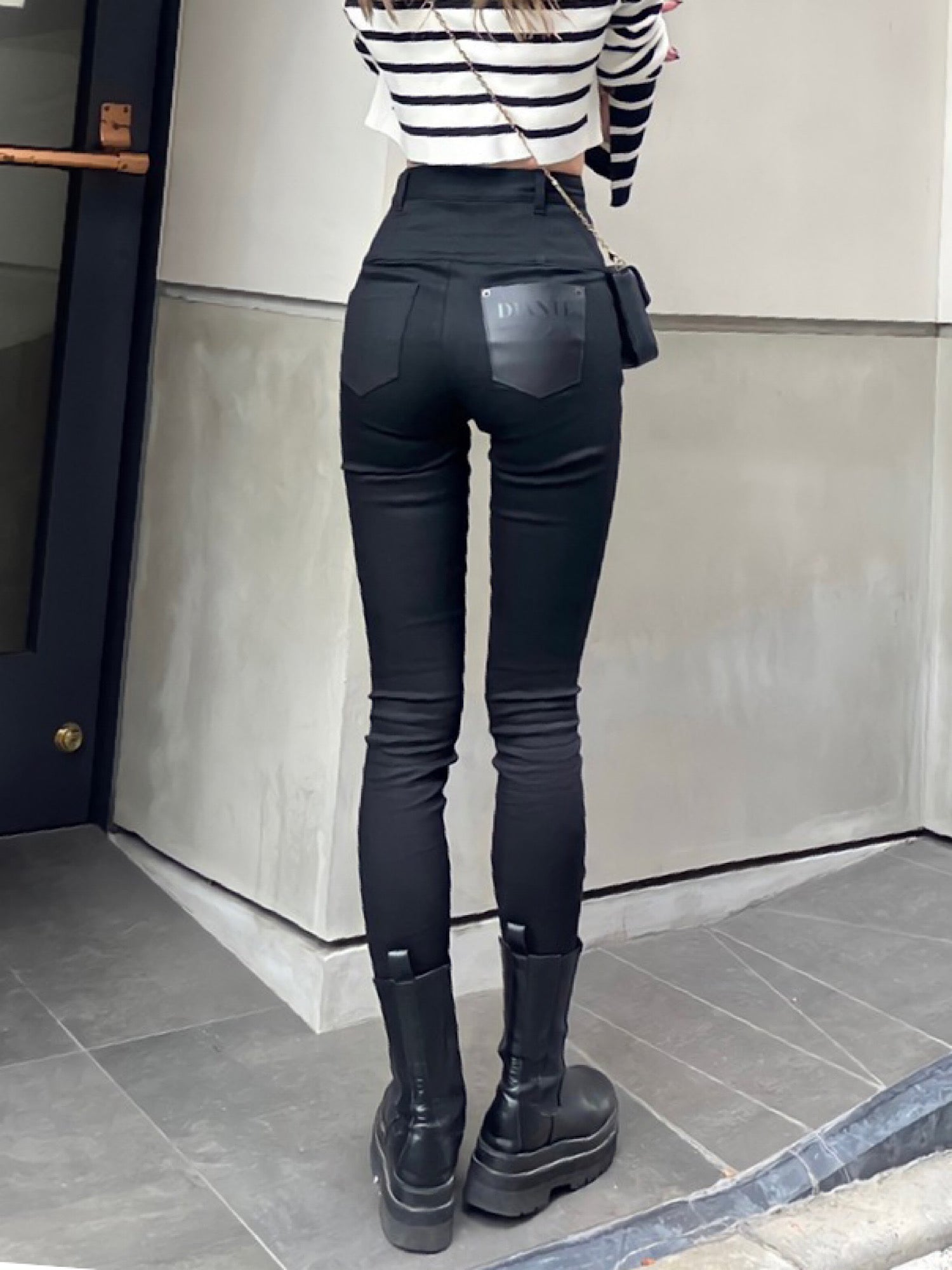 【予約】High waist skinny denim(I/BLU M 8月上旬発送予定)