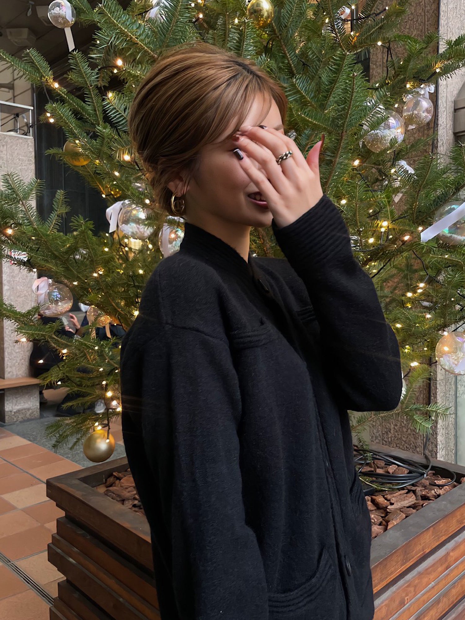 Bumpy knit cardigan