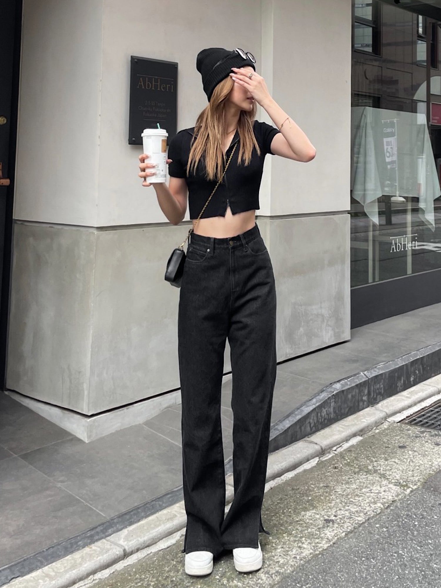 Double zip half sleeve tops