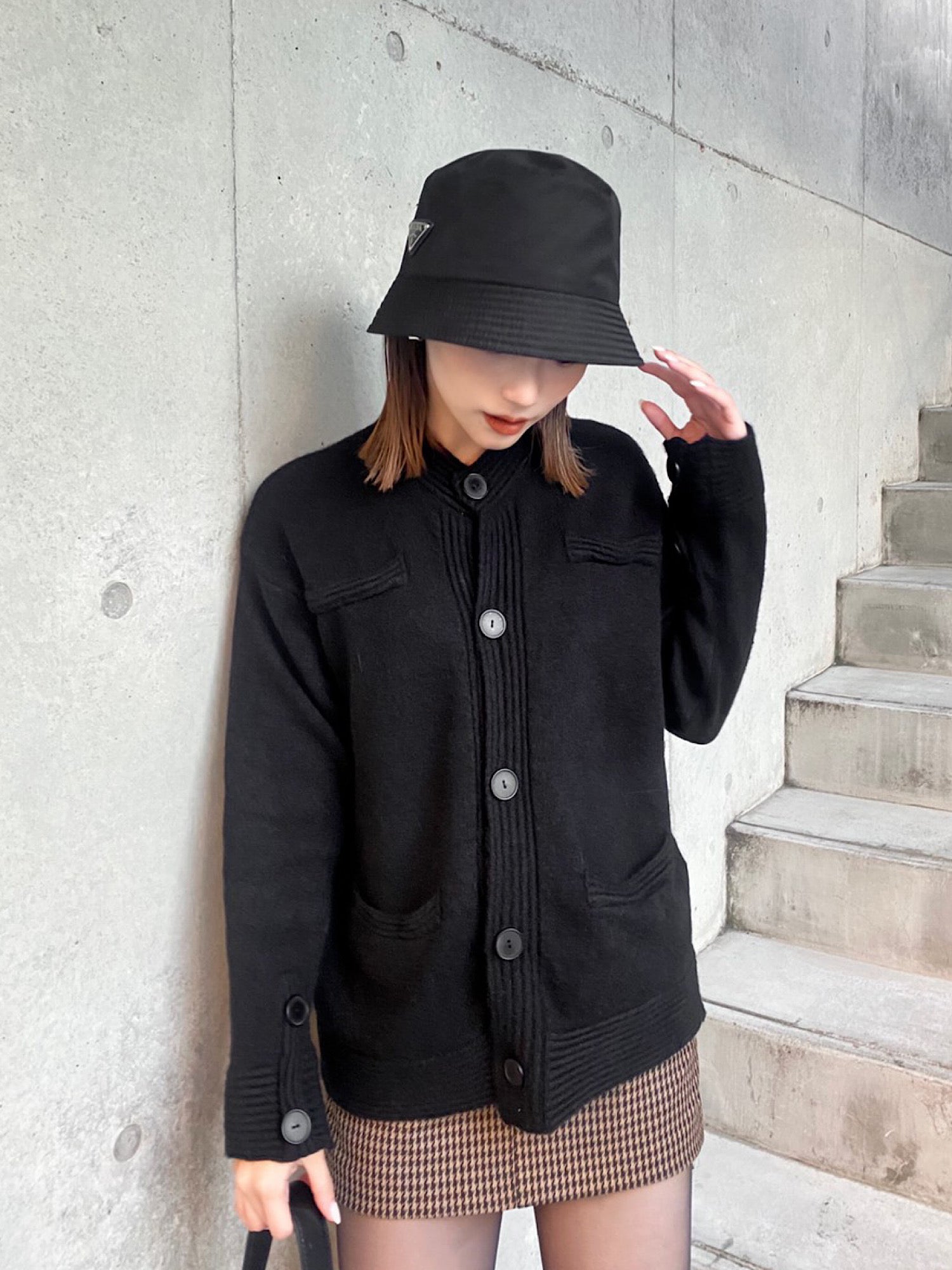Bumpy knit cardigan
