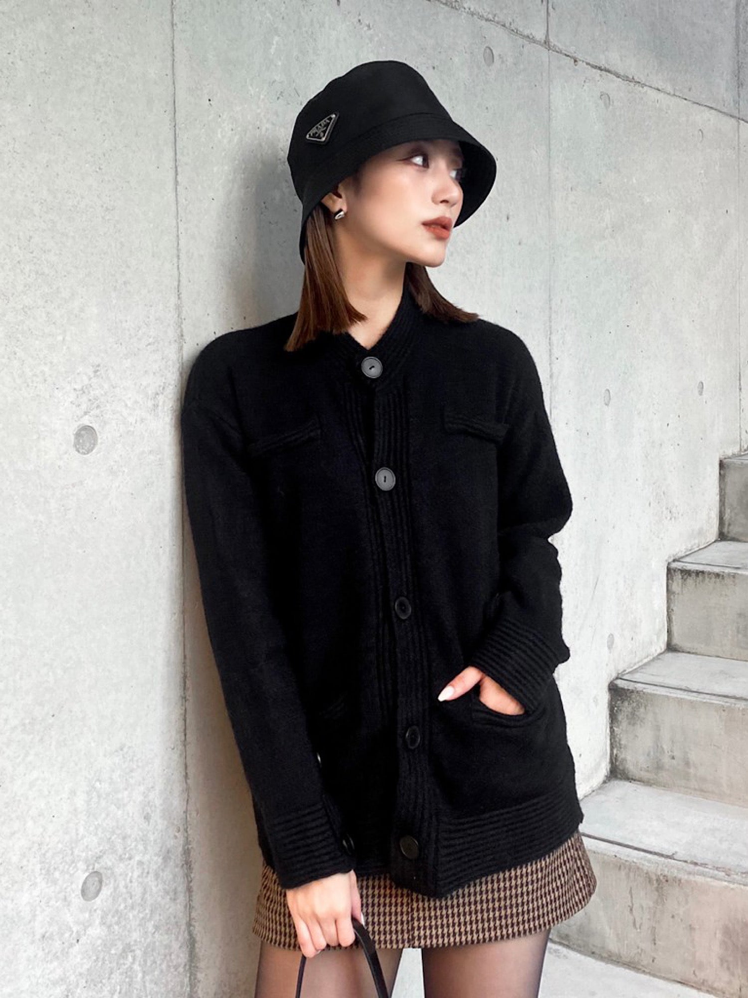 Bumpy knit cardigan