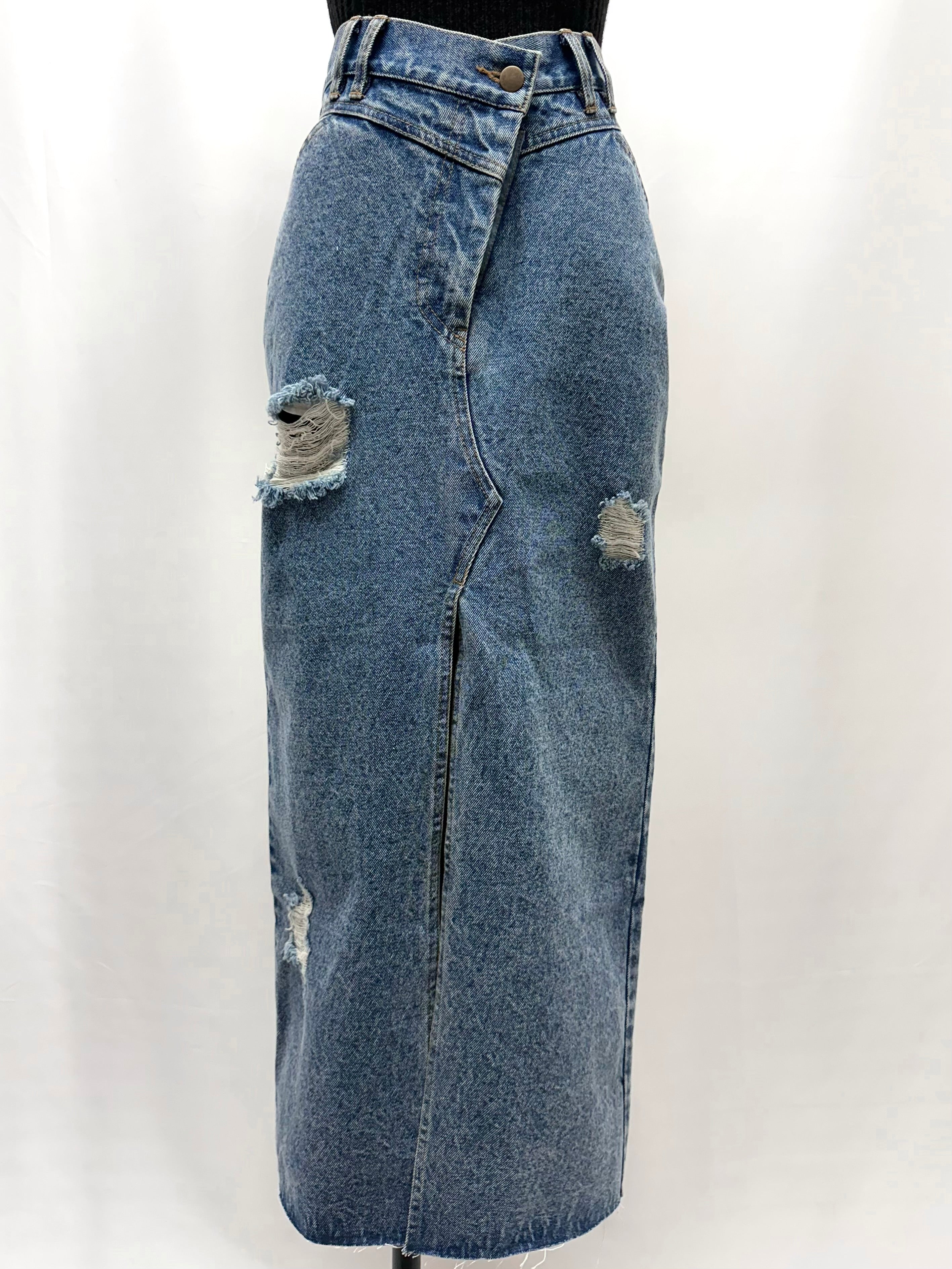 diante デニムロングスカート Front slit damage long skirt | DIANTÉ (ディアンテ)公式通販サイト