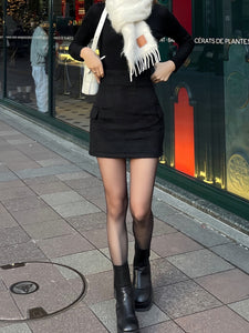 Shaggy mini skirt (SET UP着用可）