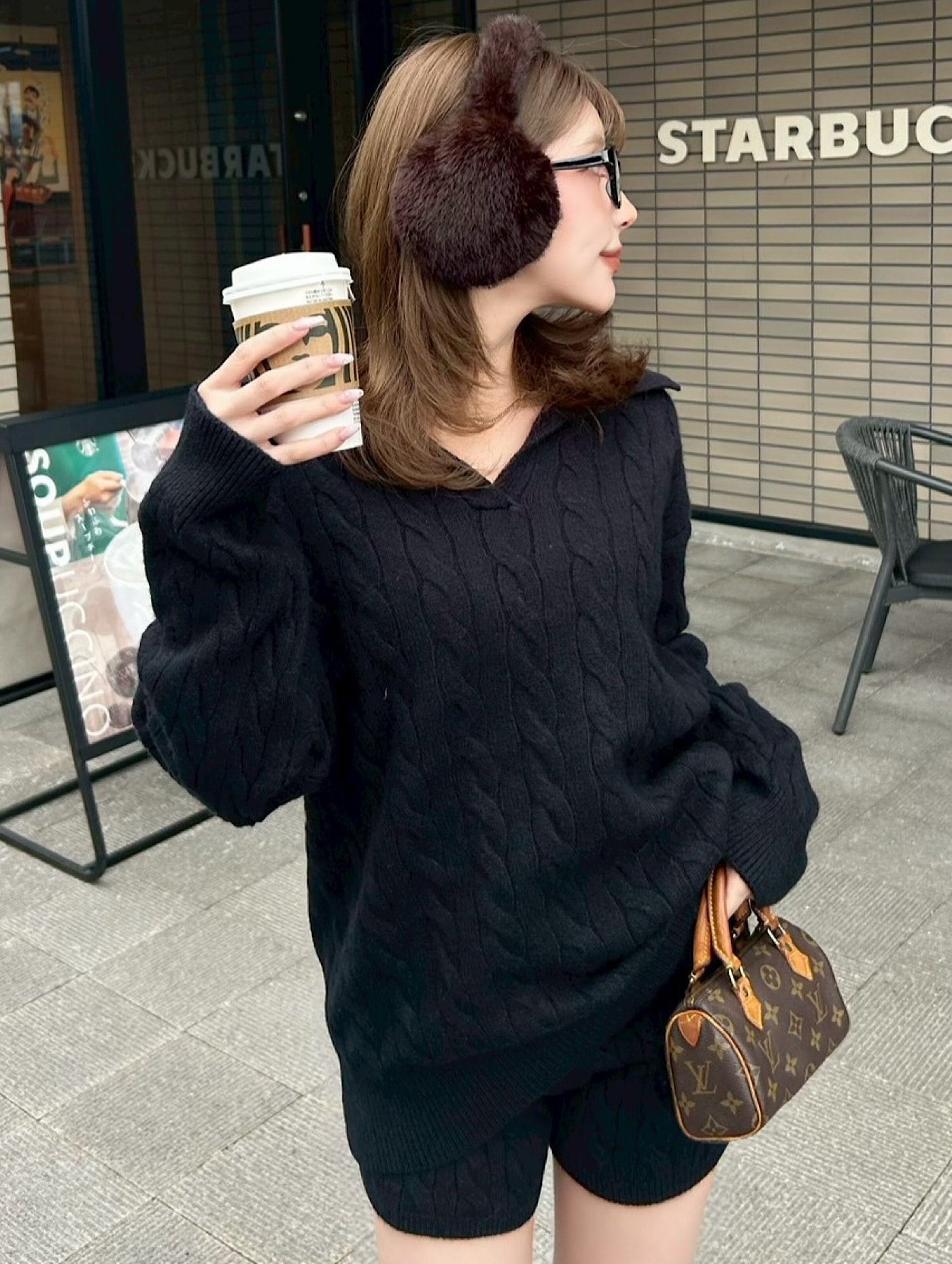 【予約】Cable skipper knit✕Knit shorts SET UP(1月下旬〜2月上旬発送予定)