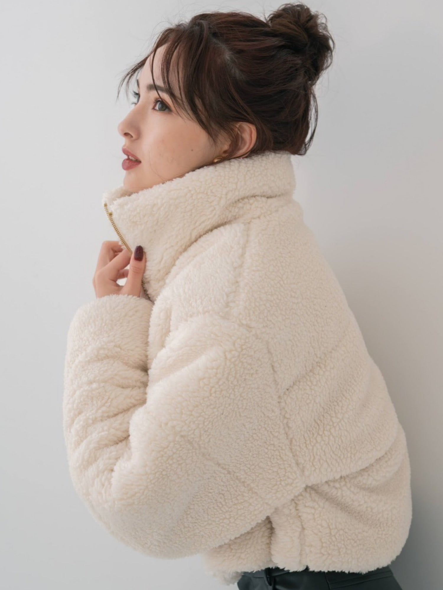 【予約】Fluffy boa puffy jacket(12月中旬～下旬発送予定)