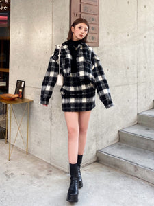 Shaggy mini skirt (SET UP着用可）