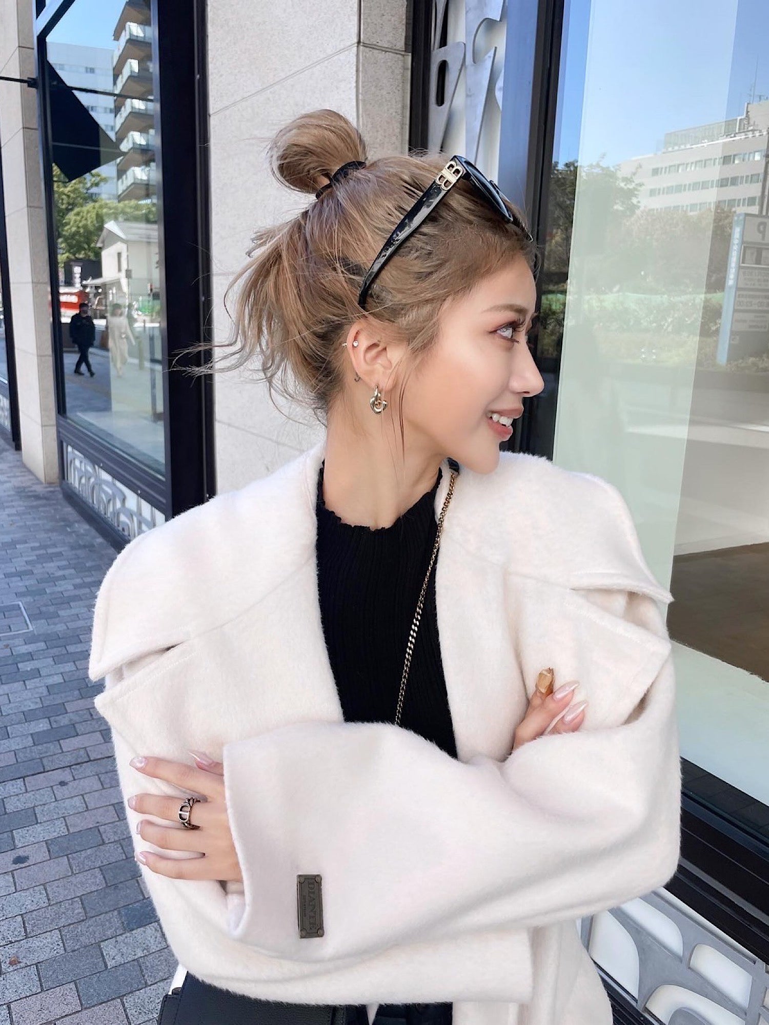Design pocket wool maxi coat