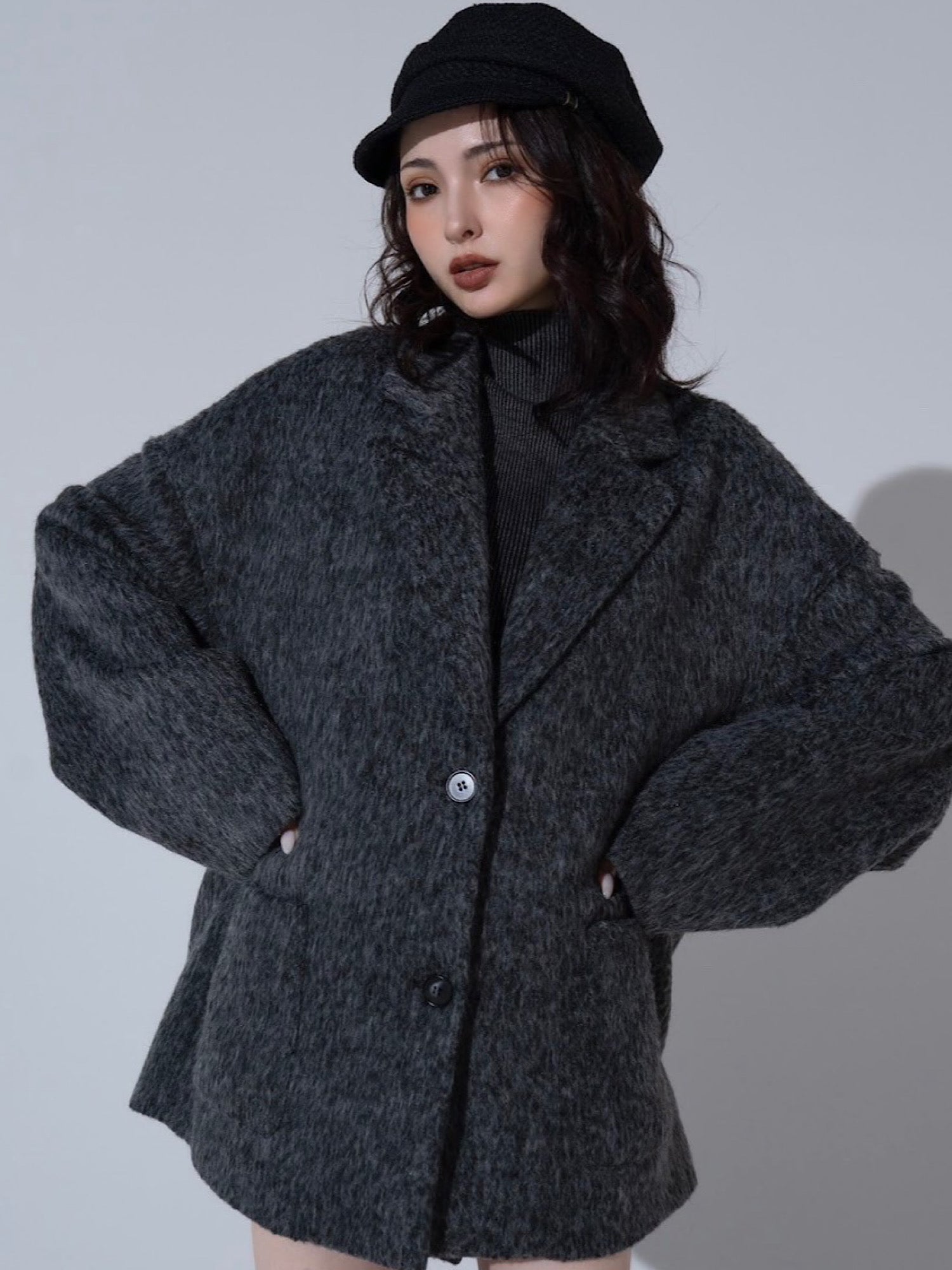 Shaggy loose jacket/coat