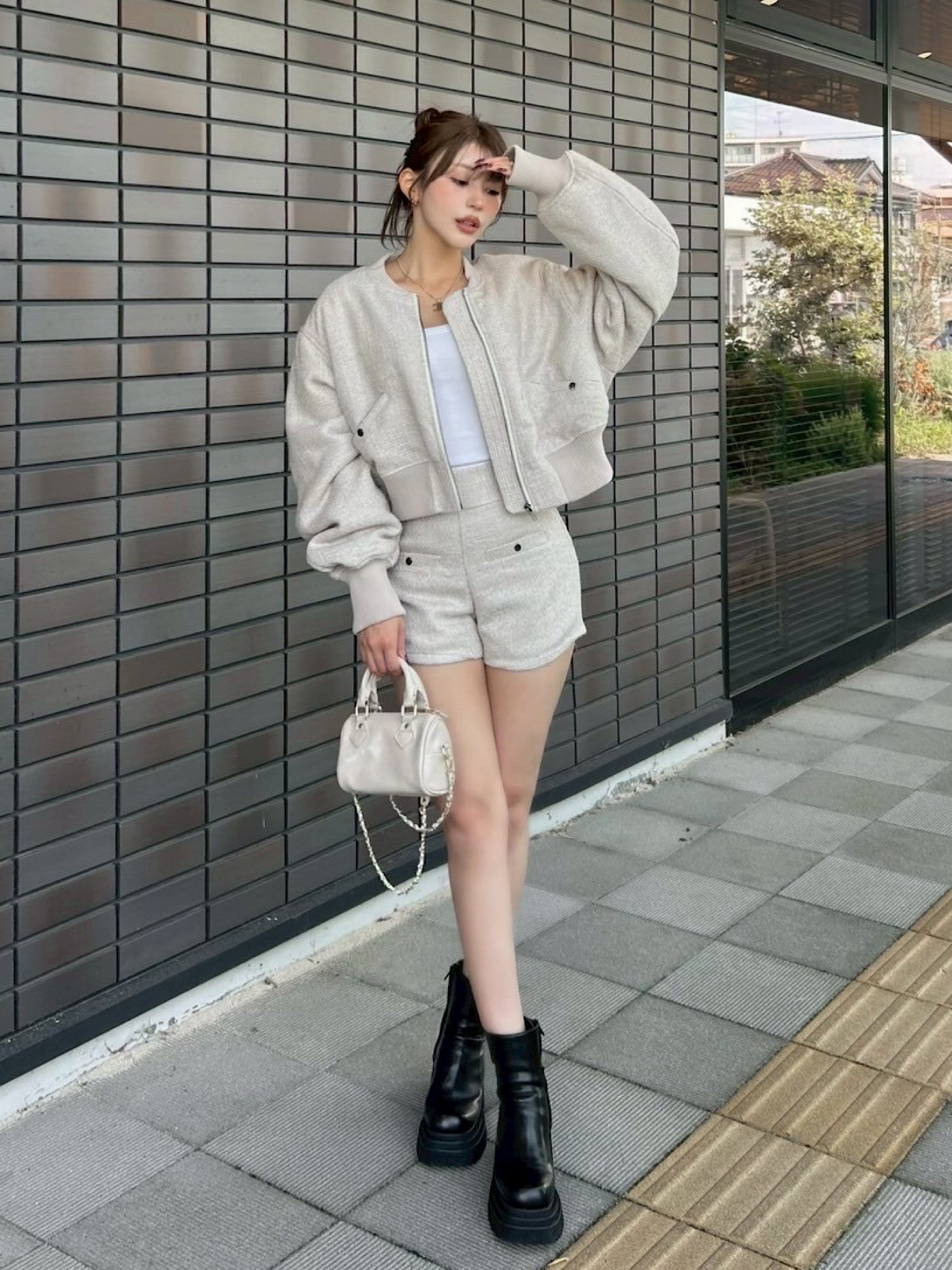 Classic tweed blouson