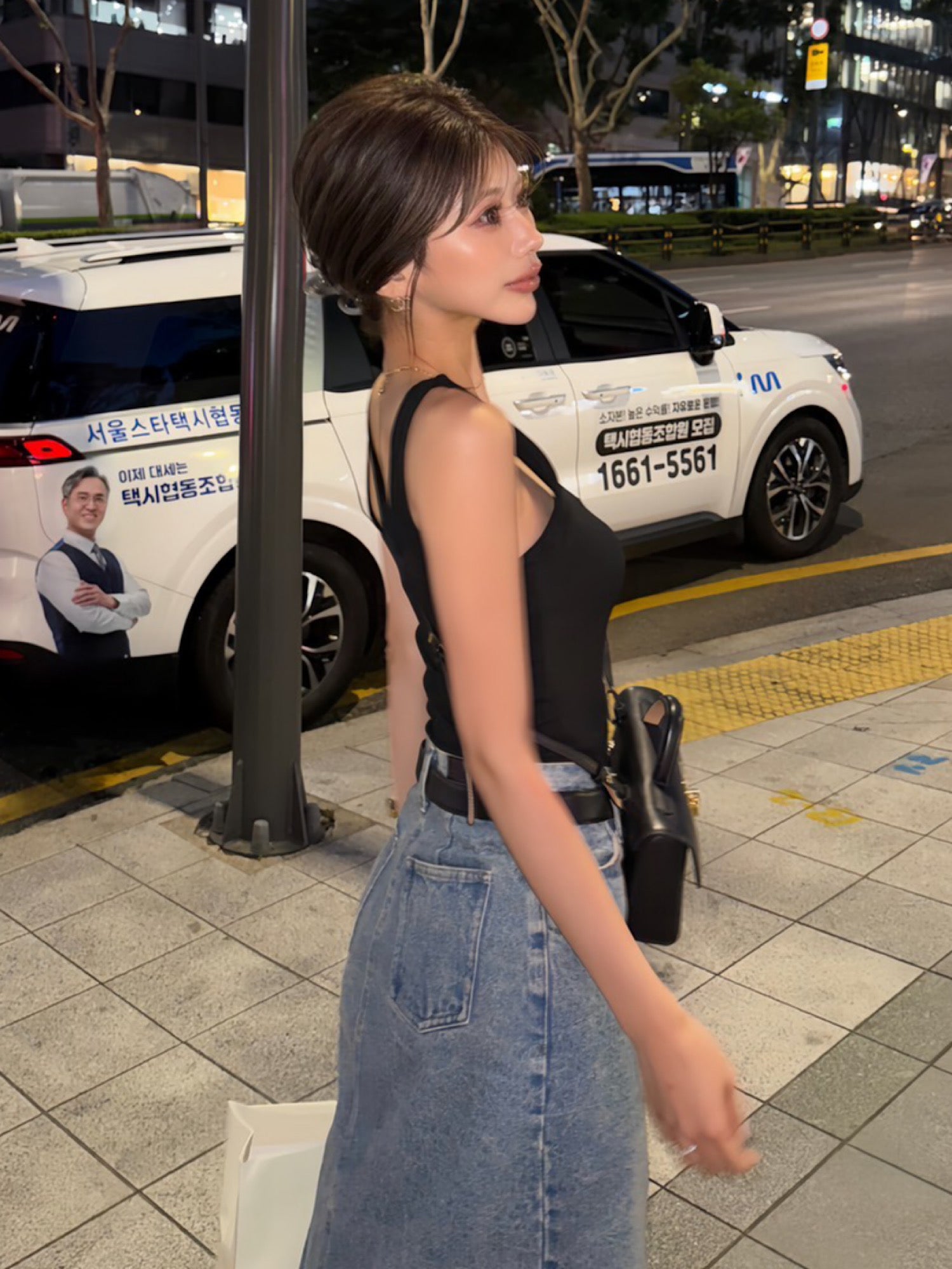 Remake denim skirt