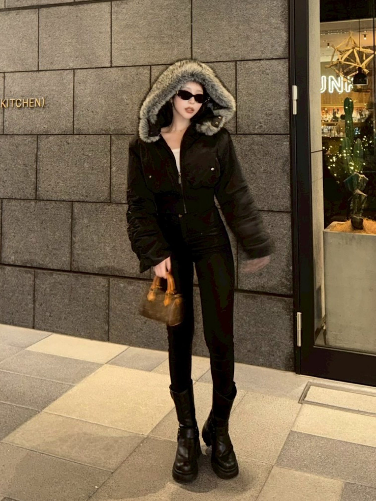 High waist skinny denim