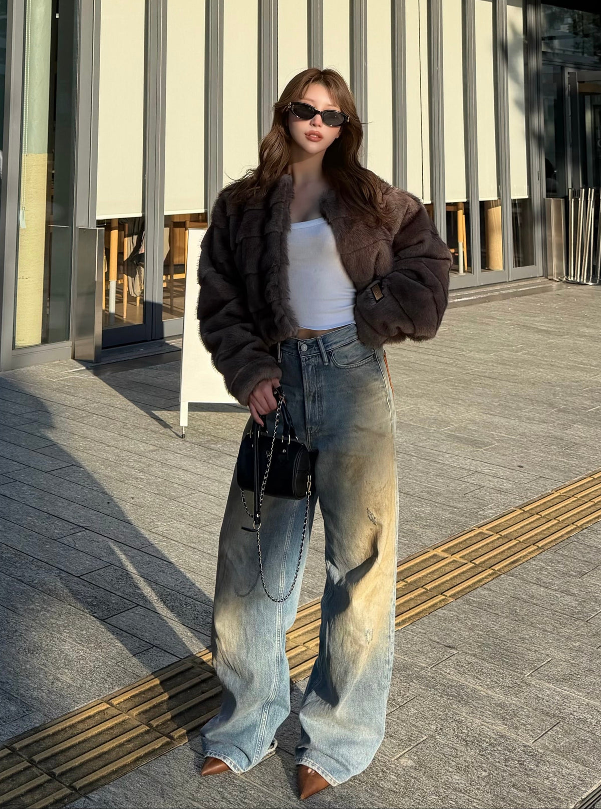 【予約】Premium eco fur switching coat(10月上旬〜11月中旬発送予定)