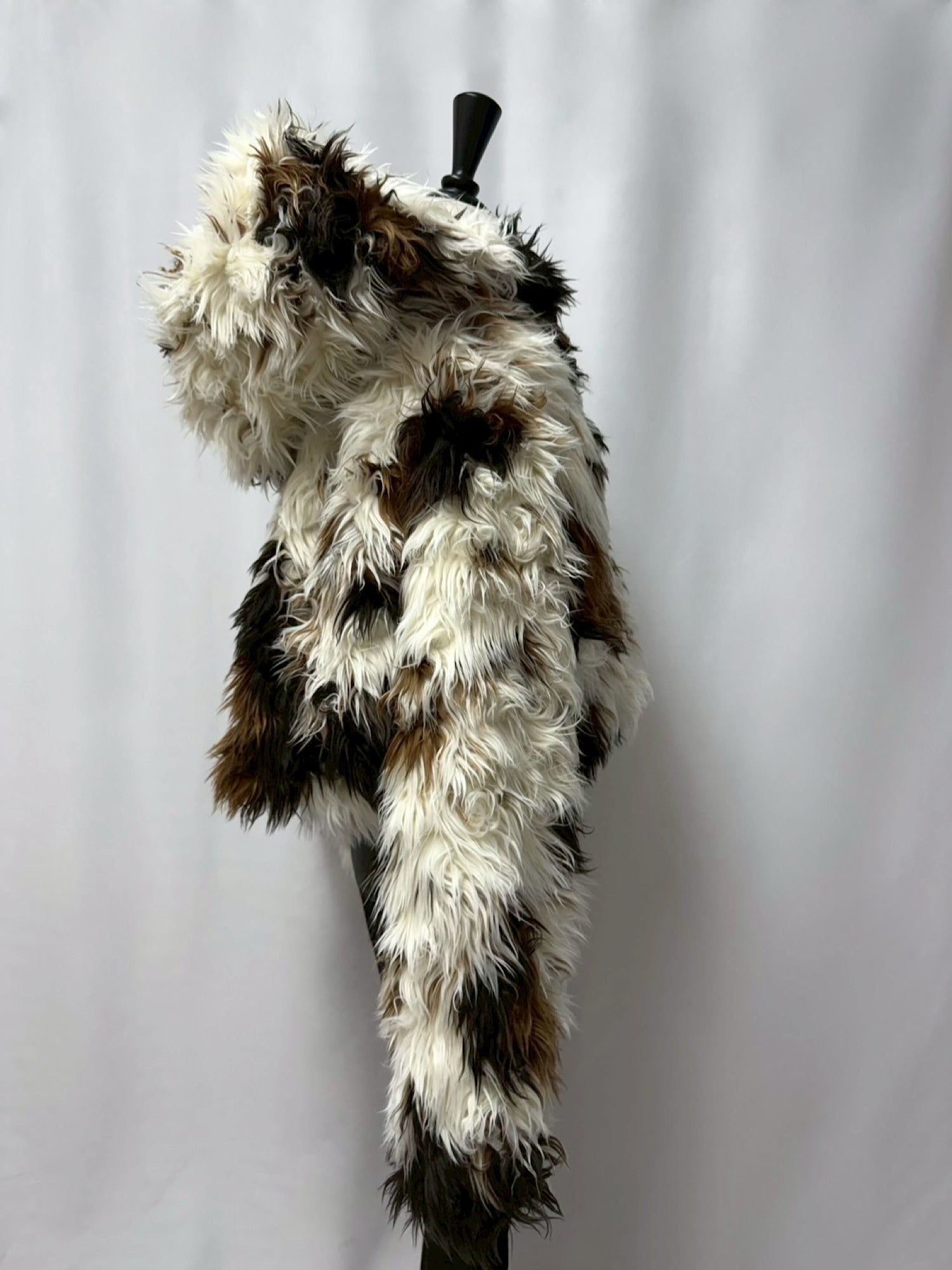 Premium eco fur hoodie coat