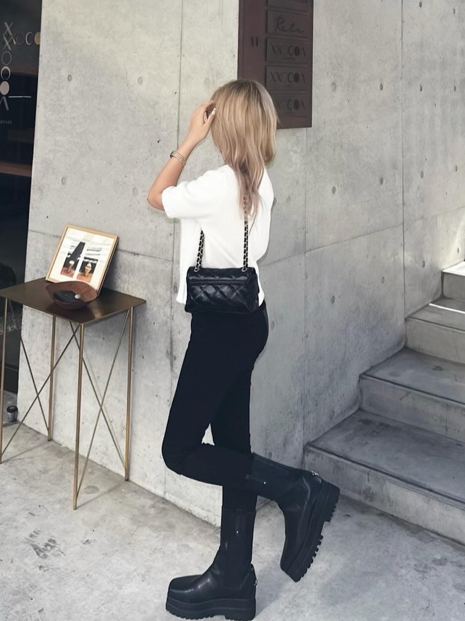 High waist skinny denim