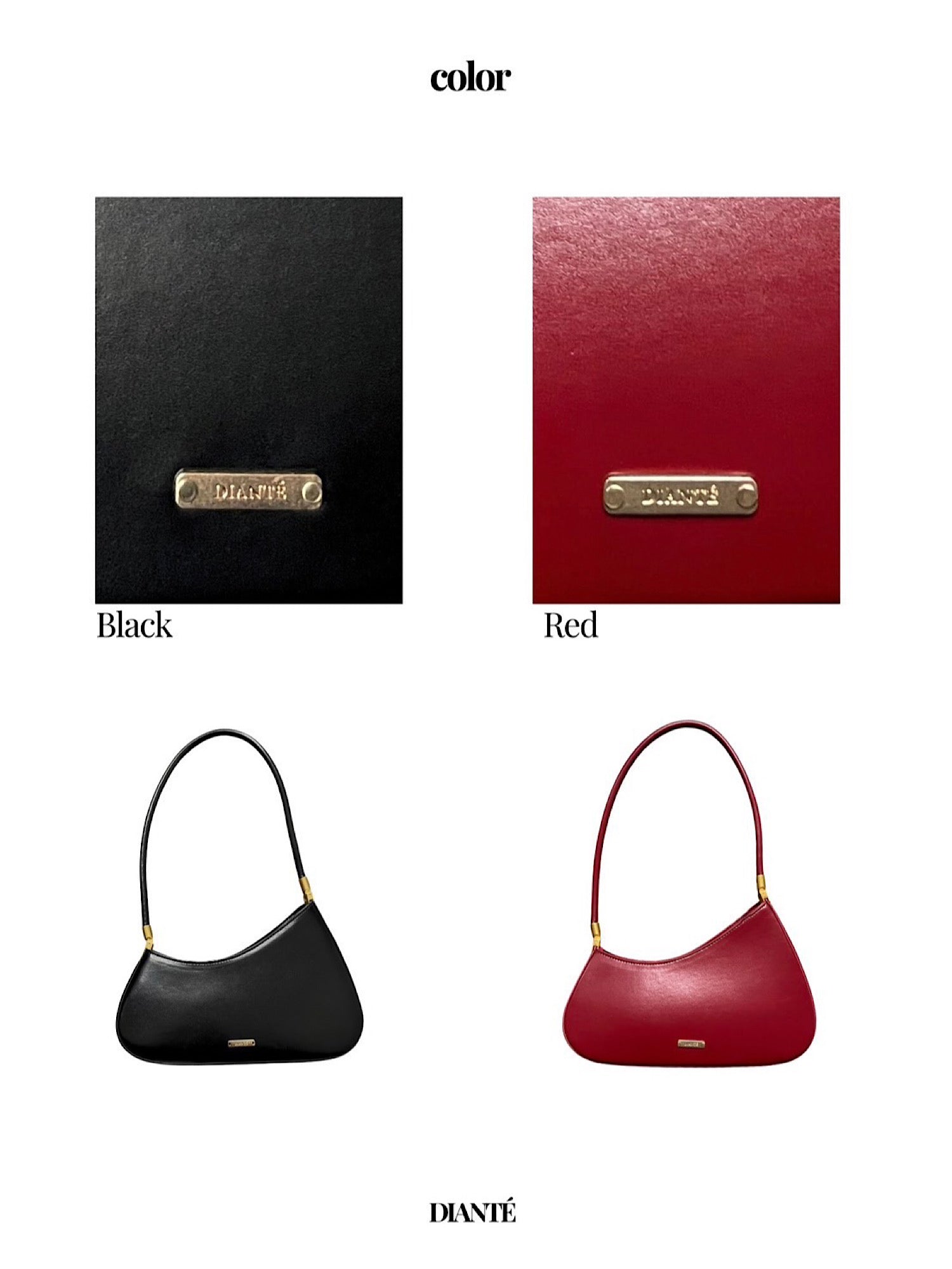 Accent logo curve shoulder bag