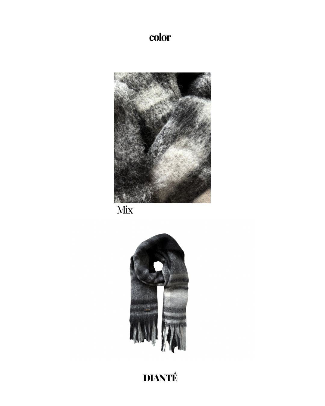 【予約】Shaggy check volume stall/muffler(12月中旬〜下旬発送予定)