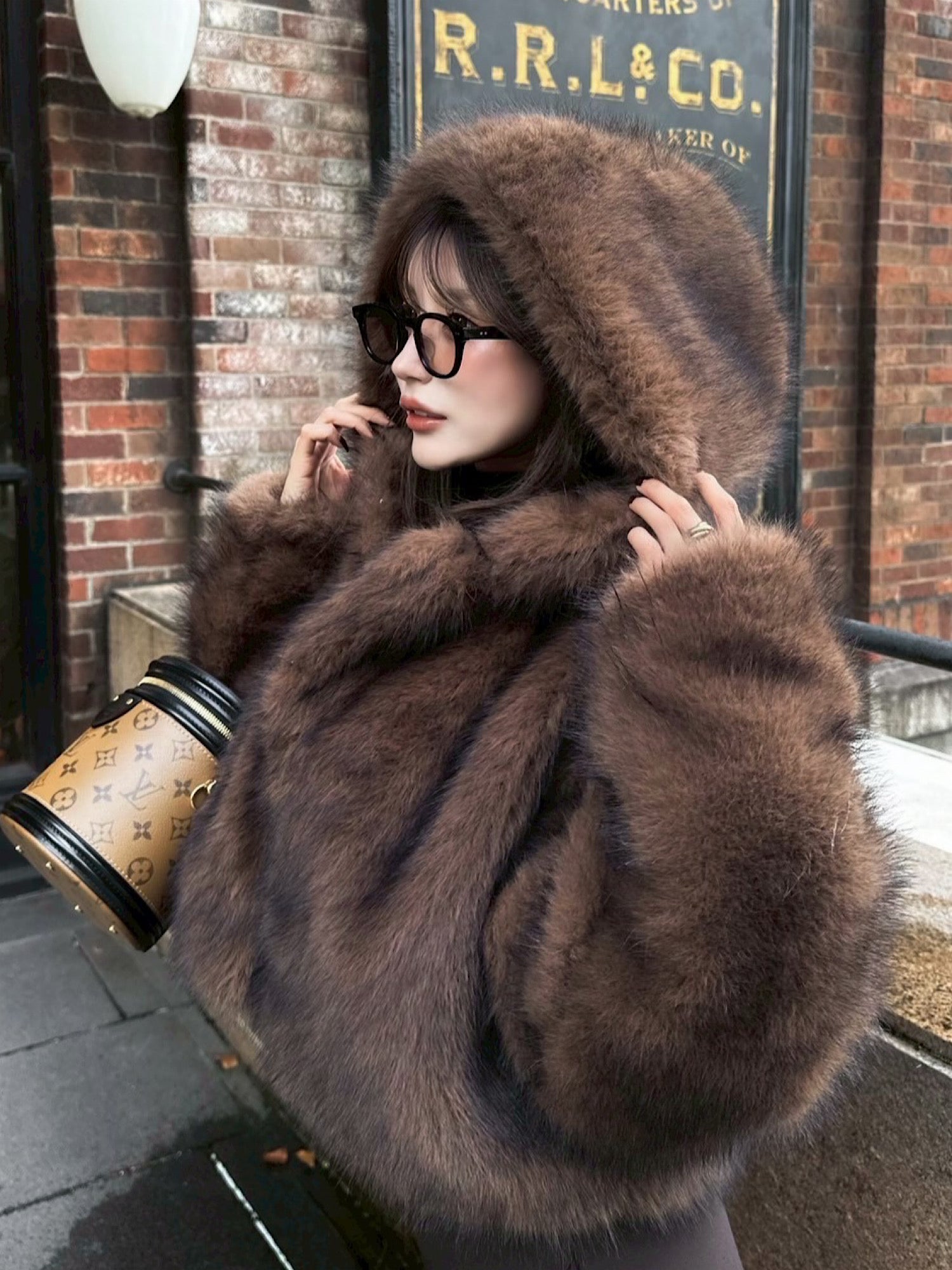 【予約】Premium eco fur hoodie coat(11月中旬〜下旬発送予定)
