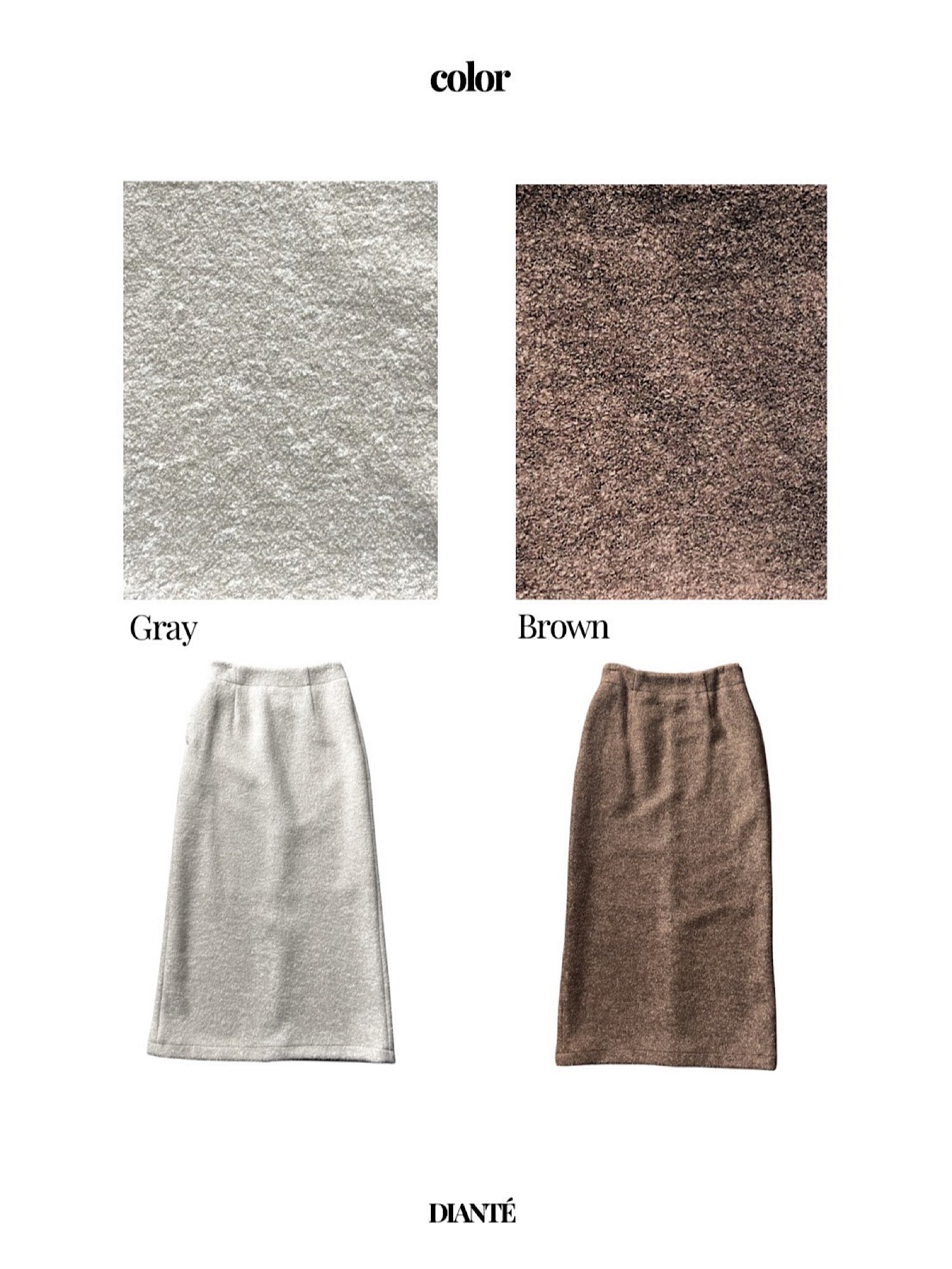 Wool brend bouclé skirt