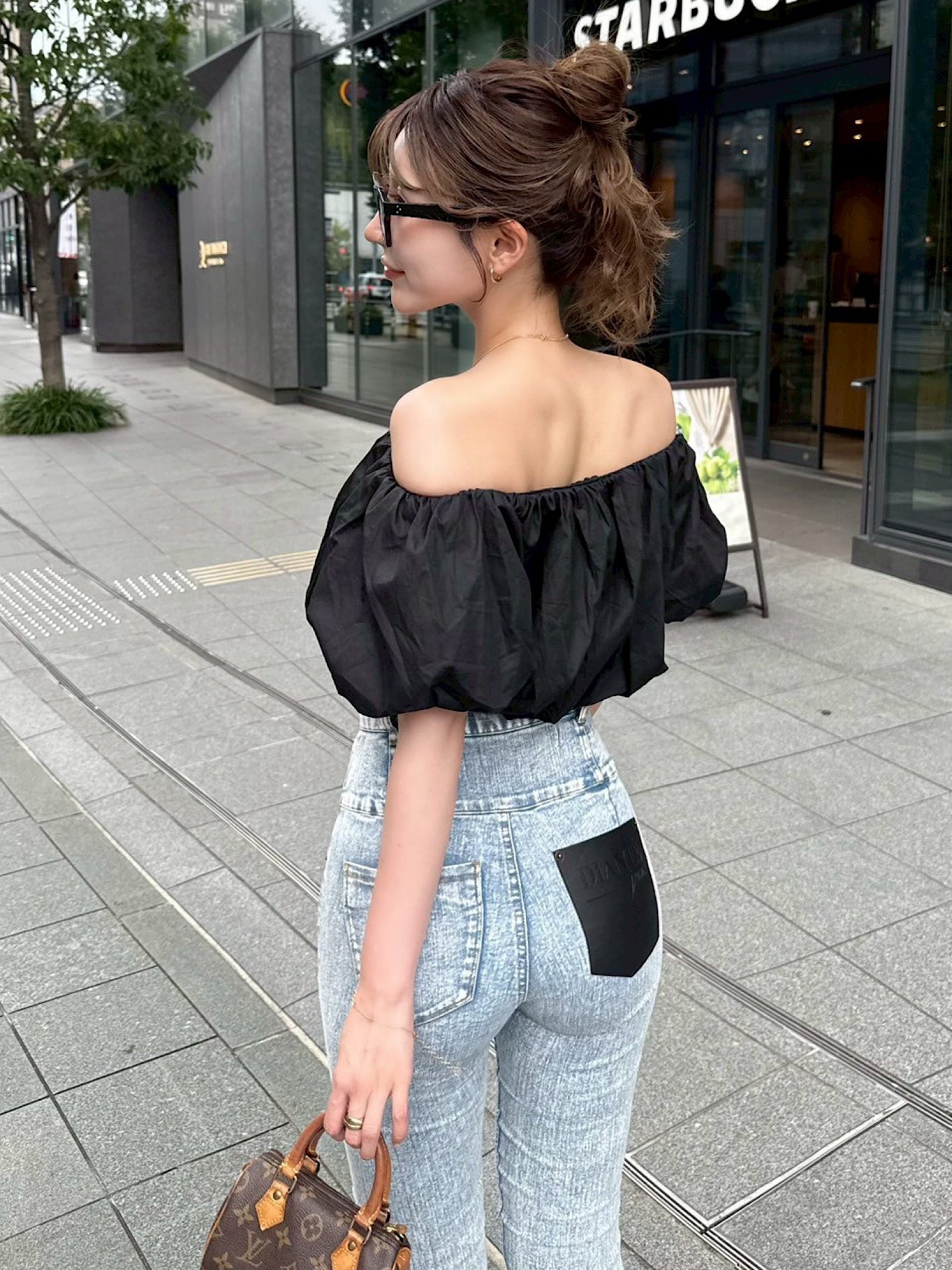 High waist skinny denim