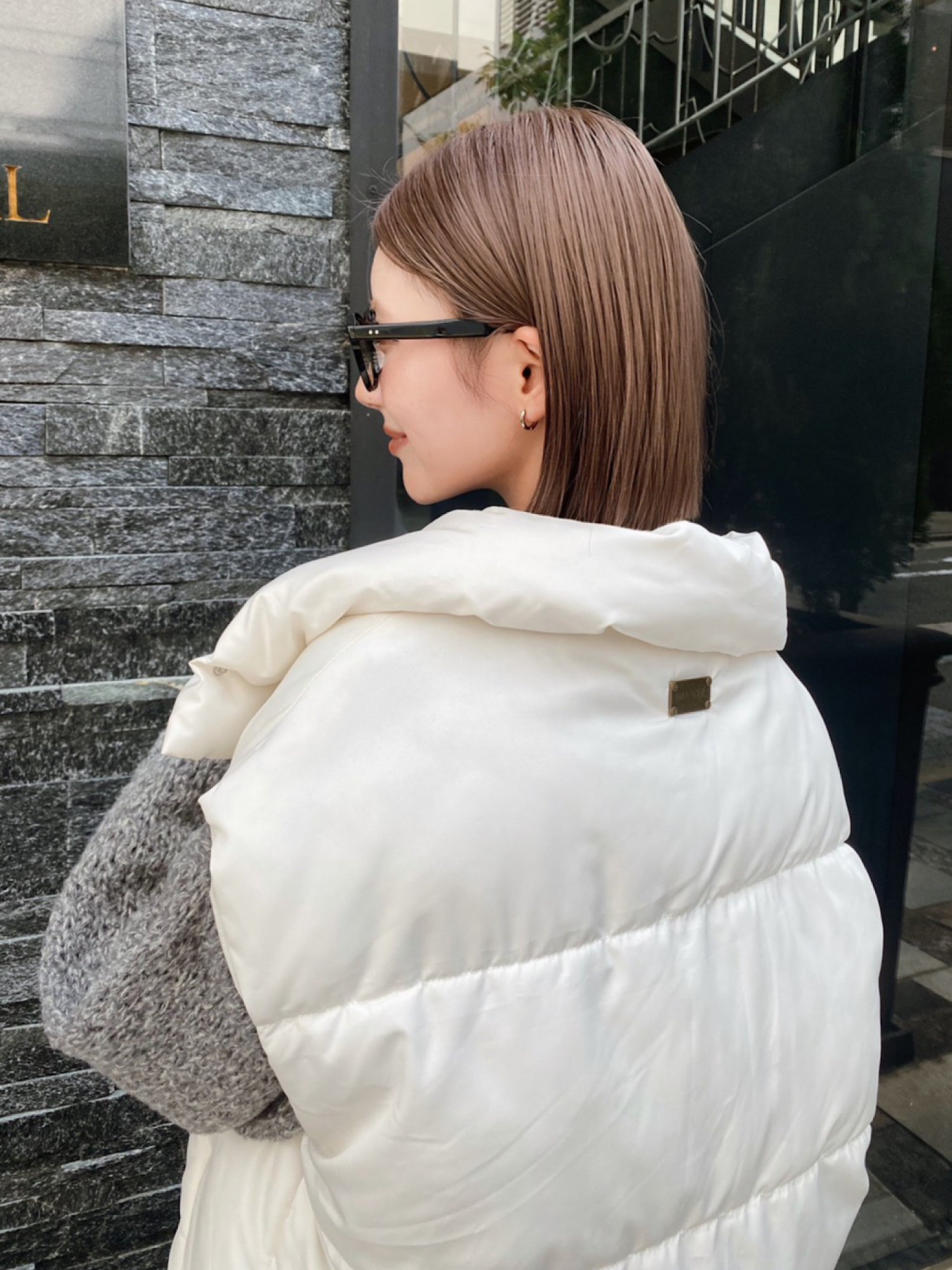 Hoodie down vest jacket