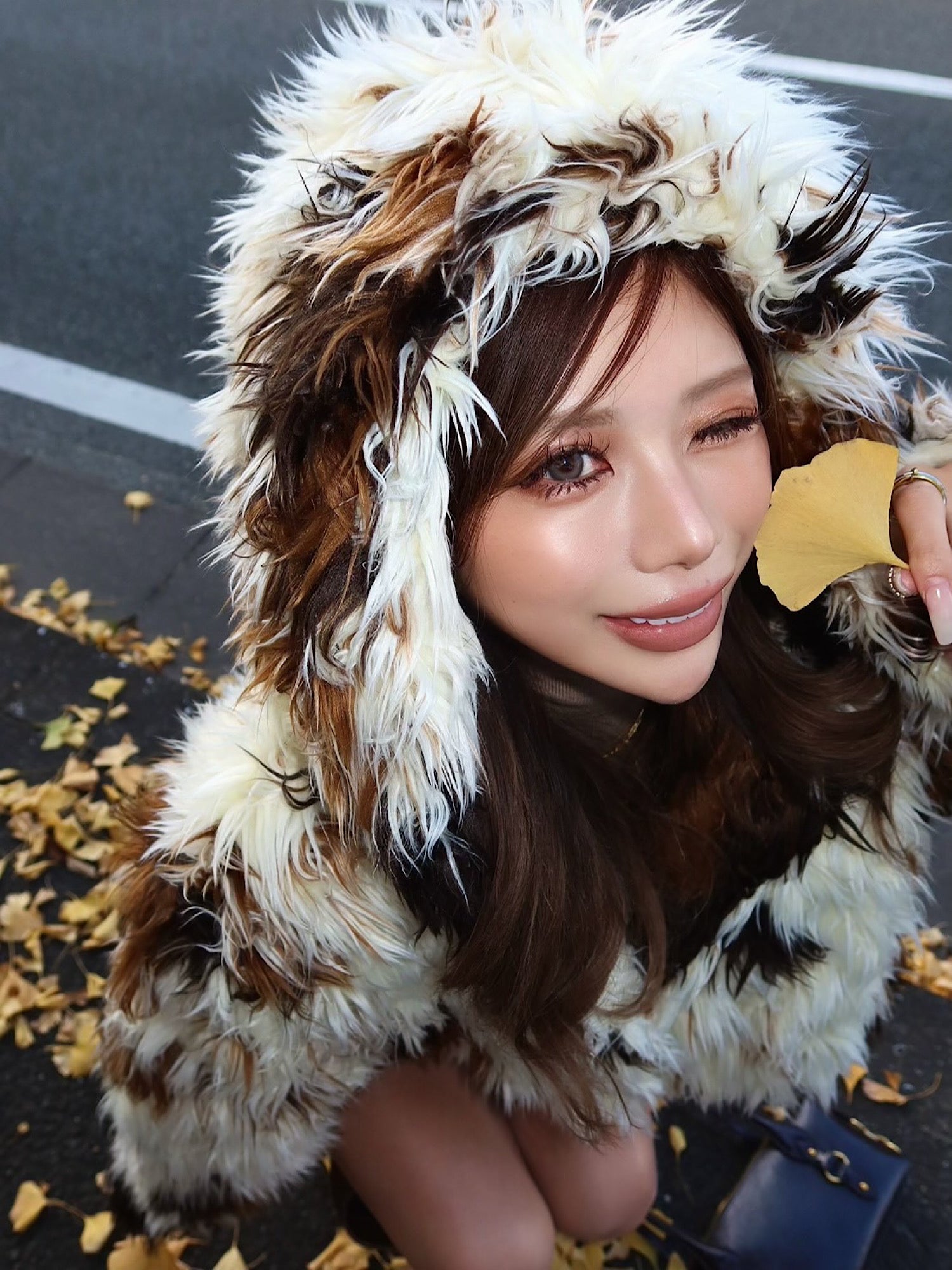 Premium eco fur hoodie coat | DIANTÉ (ディアンテ)公式通販サイト