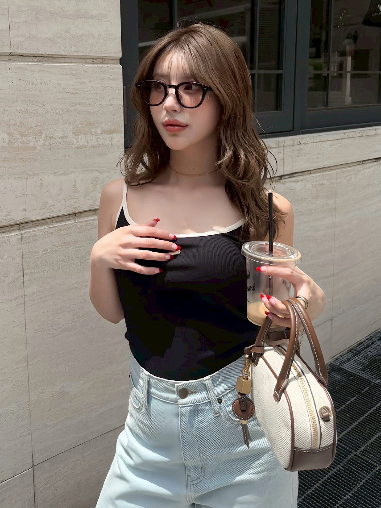 Bicolor compact camisole