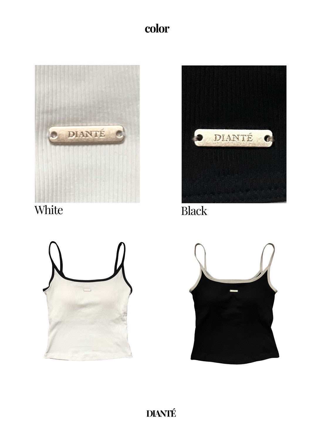 2025超人気 Bicolor compact camisole | DIANTÉ (ディアンテ)公式通販サイト トップス