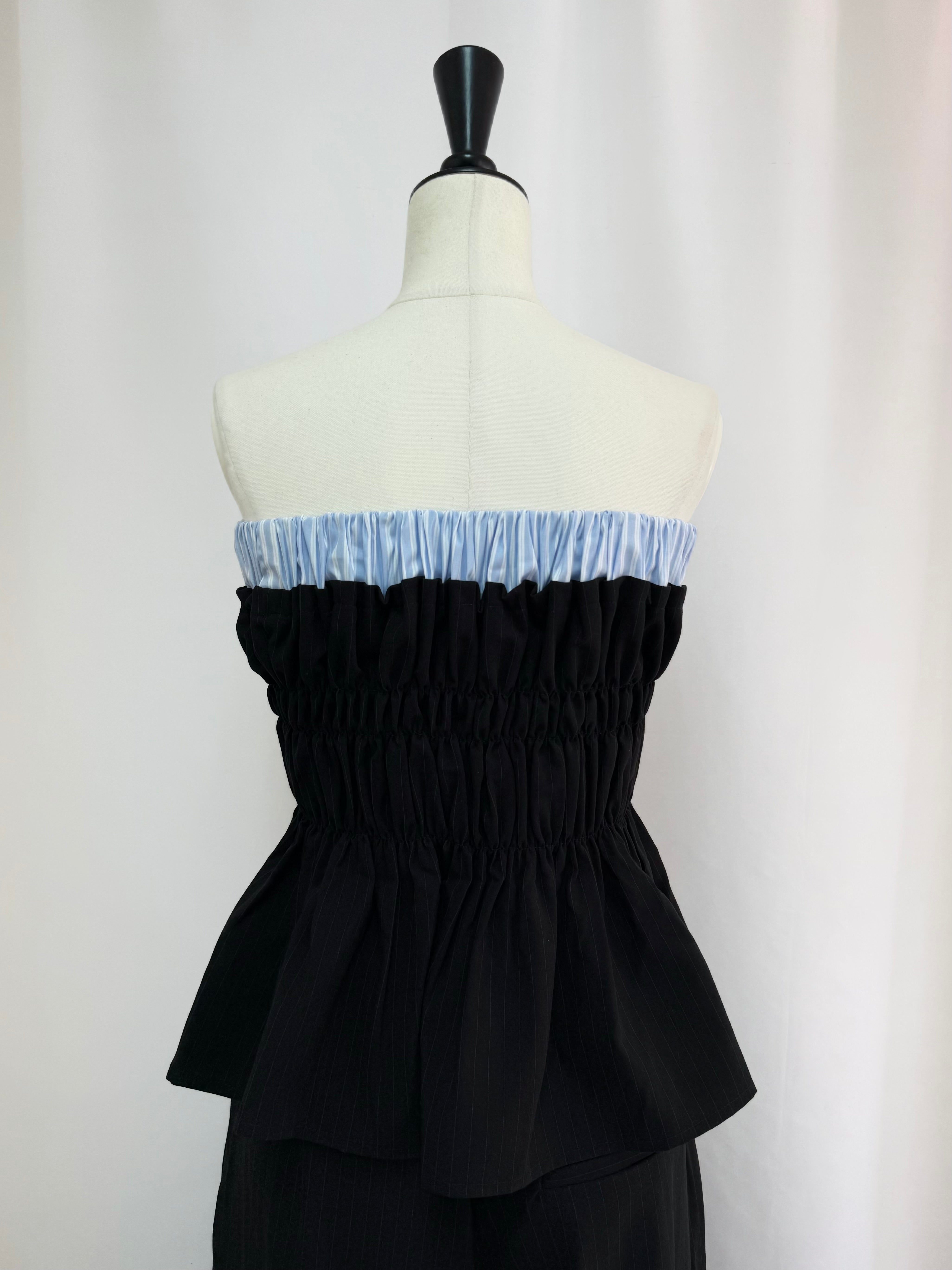 【予約】Layered peplum bare top(SETUP着用可)(BEG 9月下旬発送予定)
