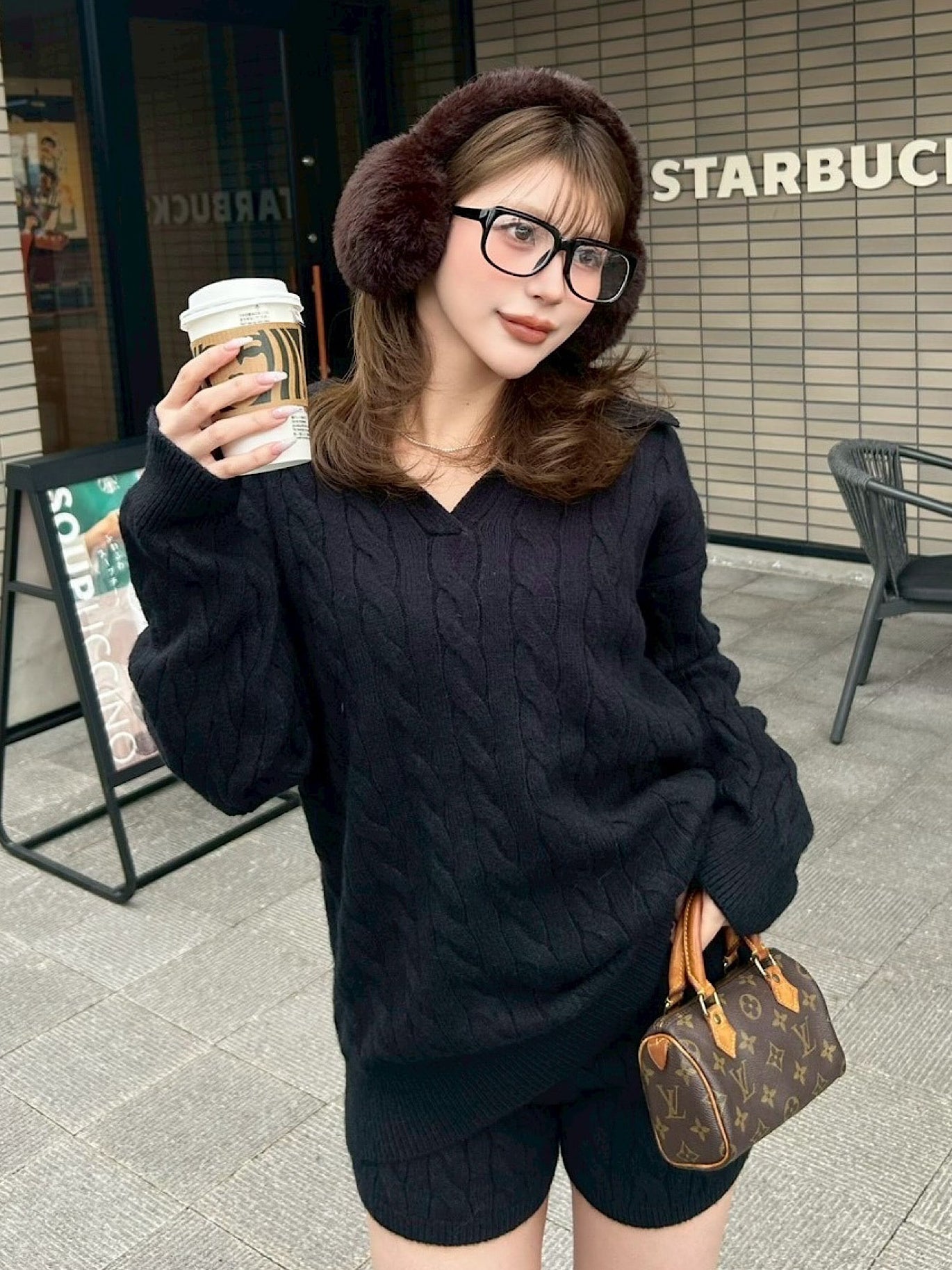 【予約】Cable skipper knit✕Knit shorts SET UP(1月下旬〜2月上旬発送予定)