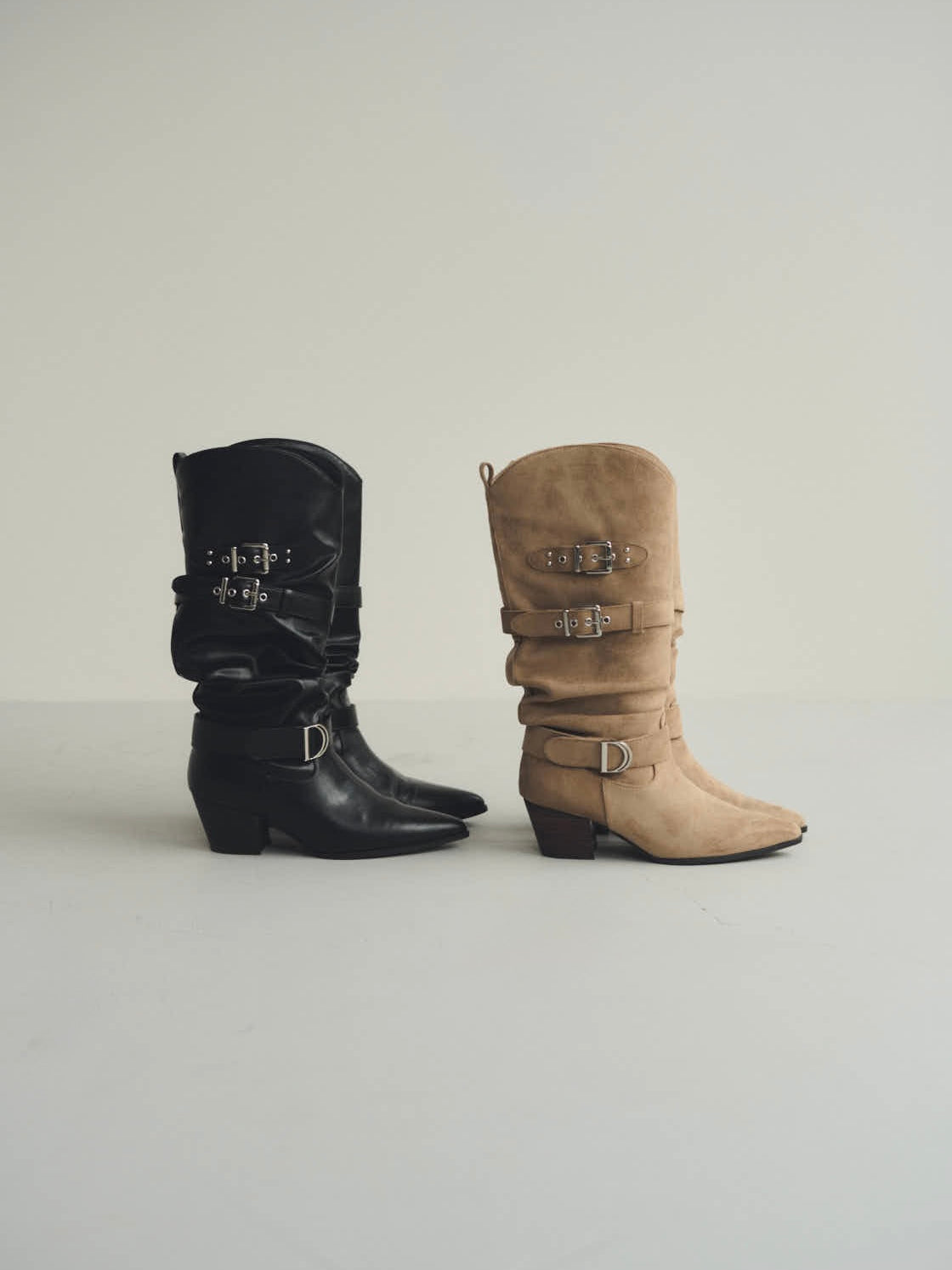 【予約】Triple strap middle boots(9月下旬発送予定)