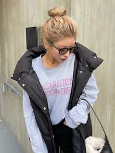 Hoodie down vest jacket